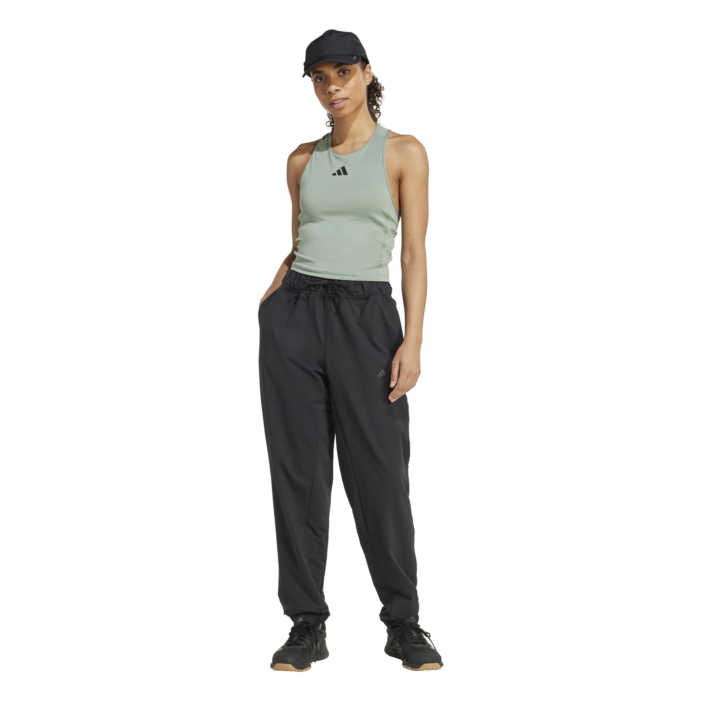 Power 3-Stripes Racerback Bra Tank Top, Green, , large image number 5