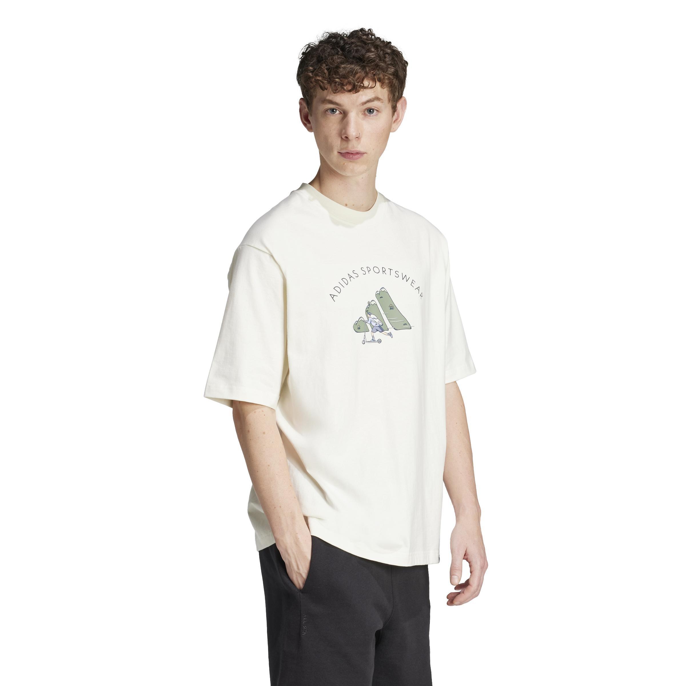 Codes Doodle Scooter Graphic Tee, White, , large image number 5