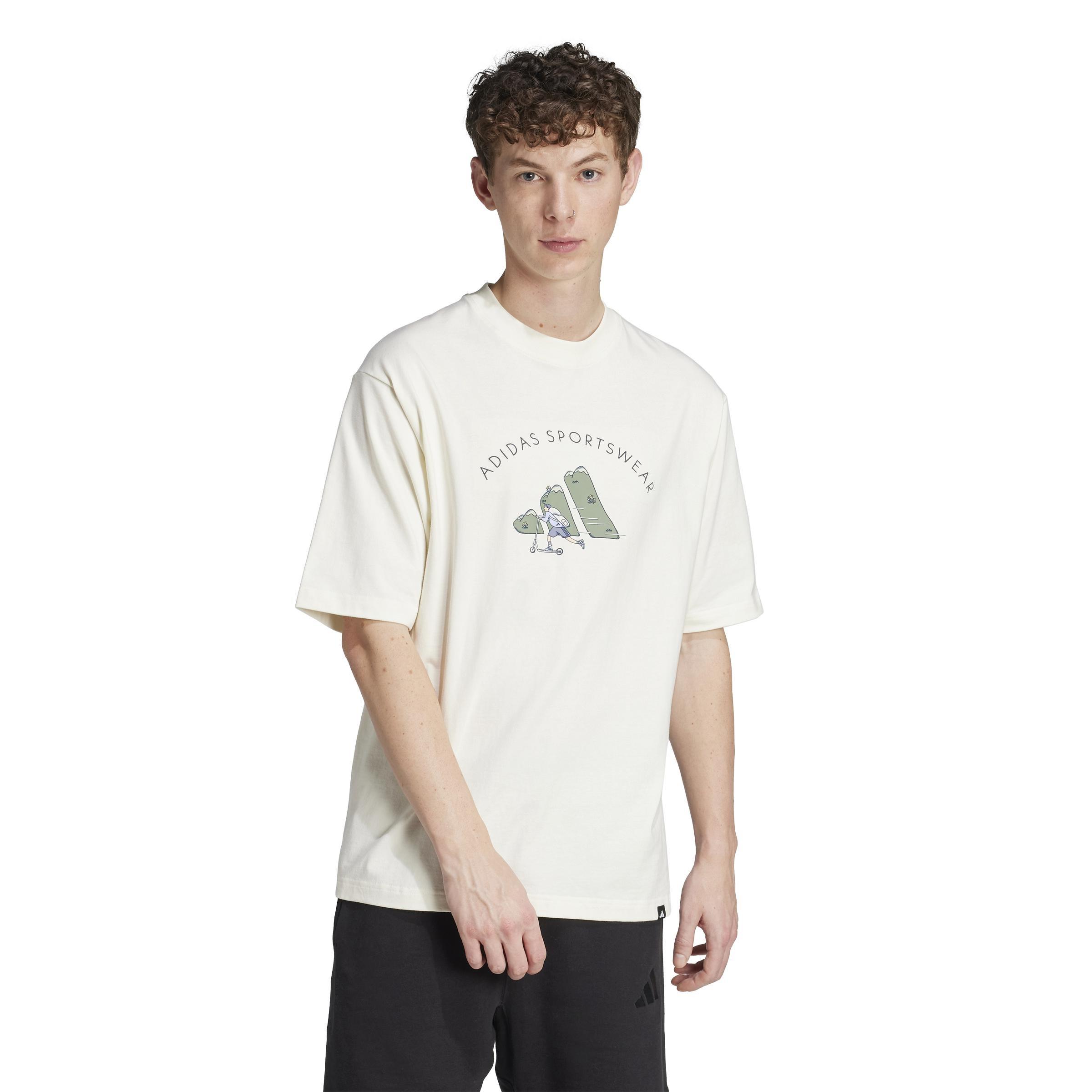 Codes Doodle Scooter Graphic Tee, White, , large image number 6