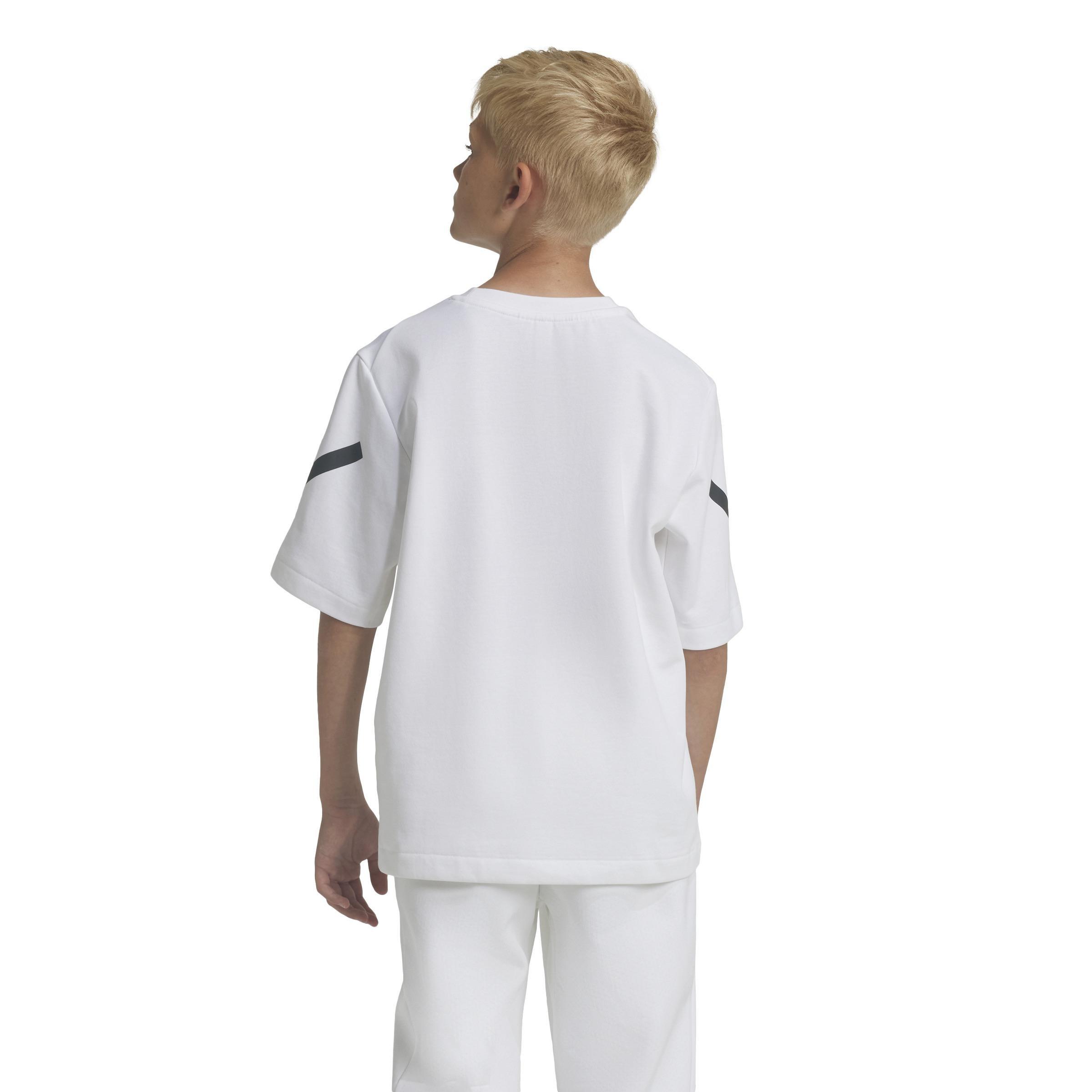 Unisex Kids adidas Z.N.E. T-Shirt, White, , large image number 3