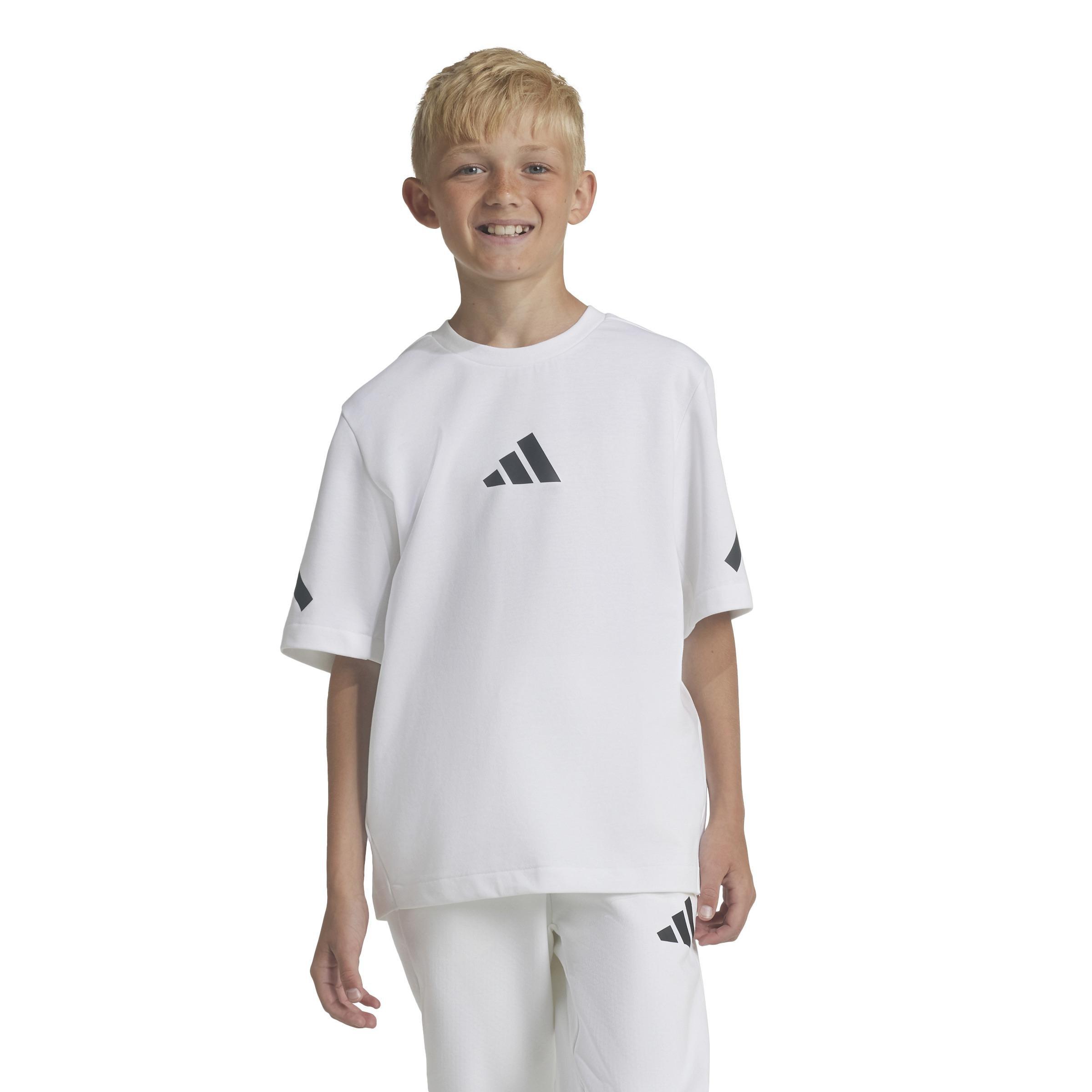 Unisex adidas Z.N.E. T-Shirt, White, A701_ONE, large image number 12