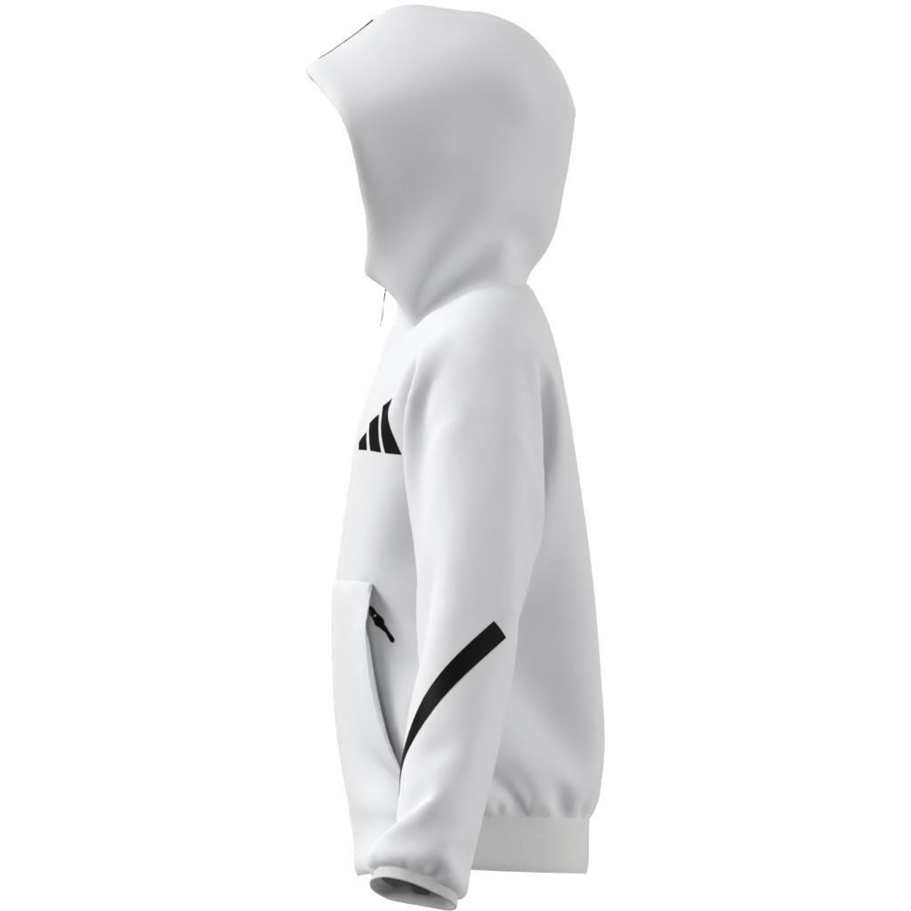 Unisex adidas Z.N.E. Full-Zip Hooded Track Jacket, White, A701_ONE, large image number 7