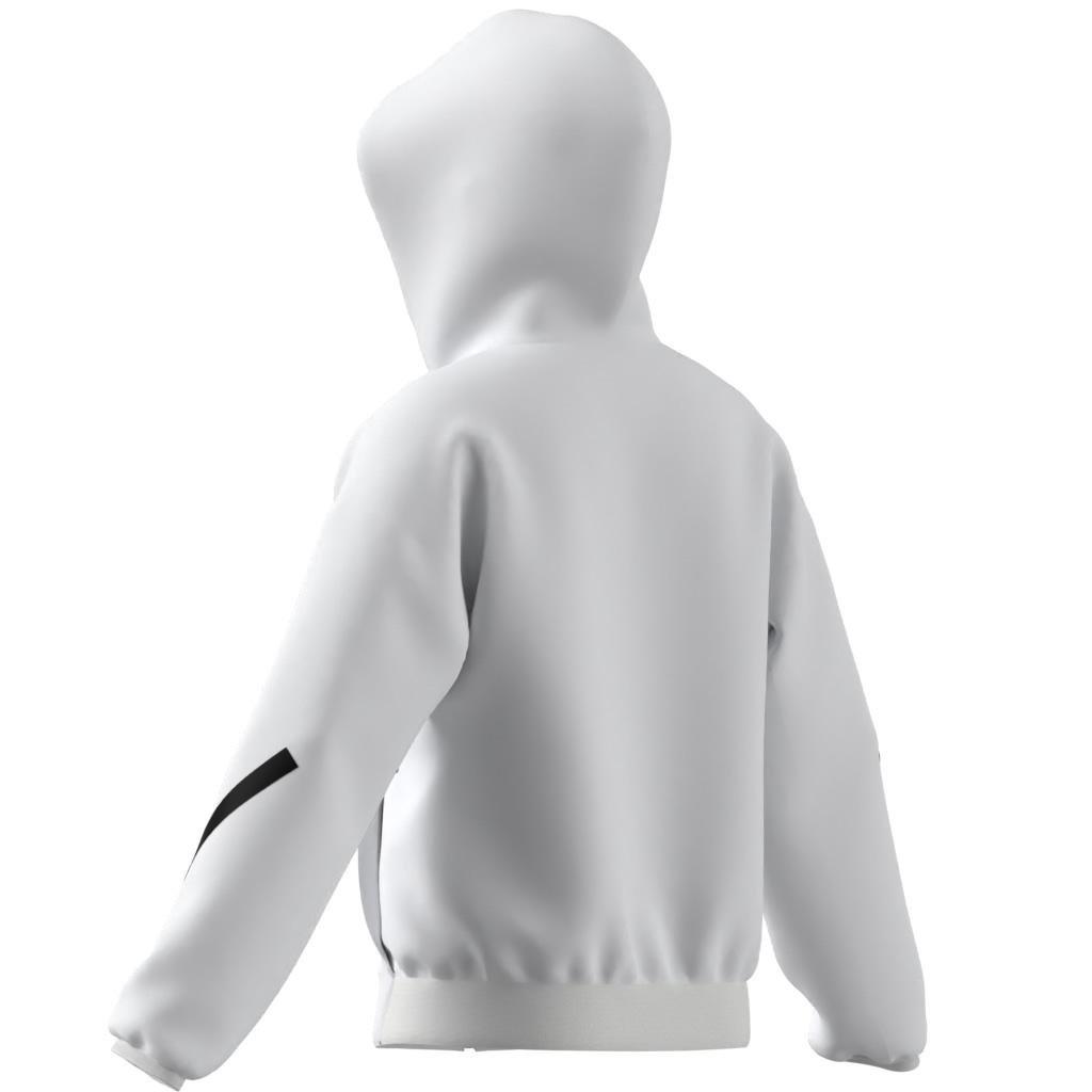 Unisex adidas Z.N.E. Full-Zip Hooded Track Jacket, White, A701_ONE, large image number 10