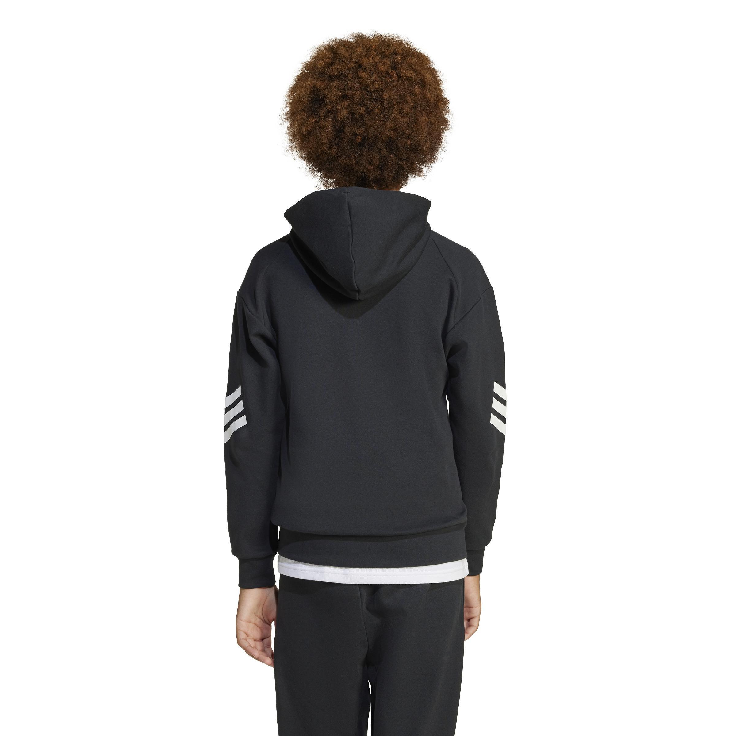 Unisex Future Icons 3-Stripes Full-Zip Hooded Track Jacket Kids, Black, A701_ONE, large image number 1