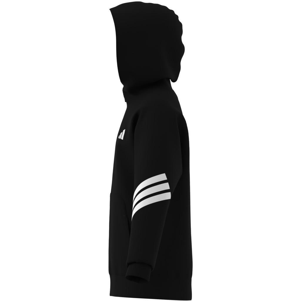 Unisex Kids Future Icons 3-Stripes Full-Zip Hooded Track Jacket, Black, , large image number 5