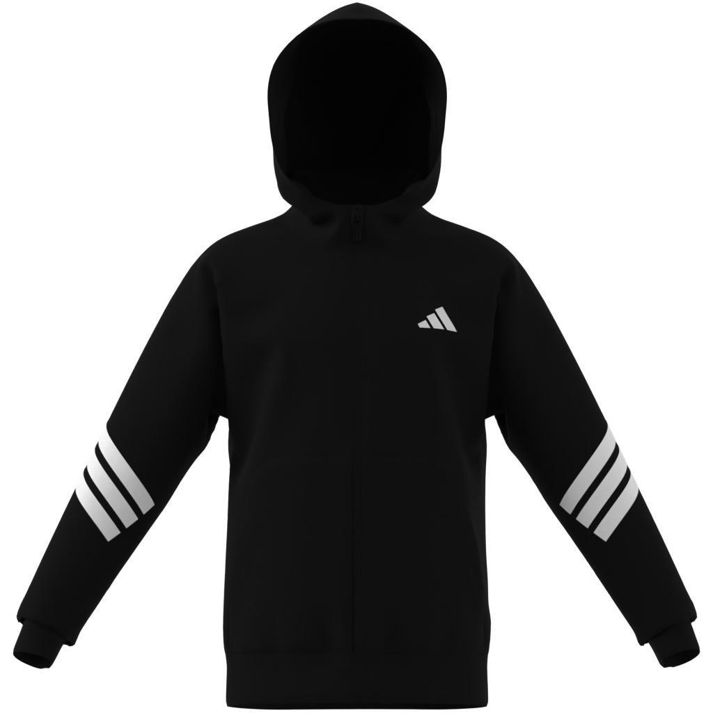 Unisex Kids Future Icons 3-Stripes Full-Zip Hooded Track Jacket, Black, , large image number 8