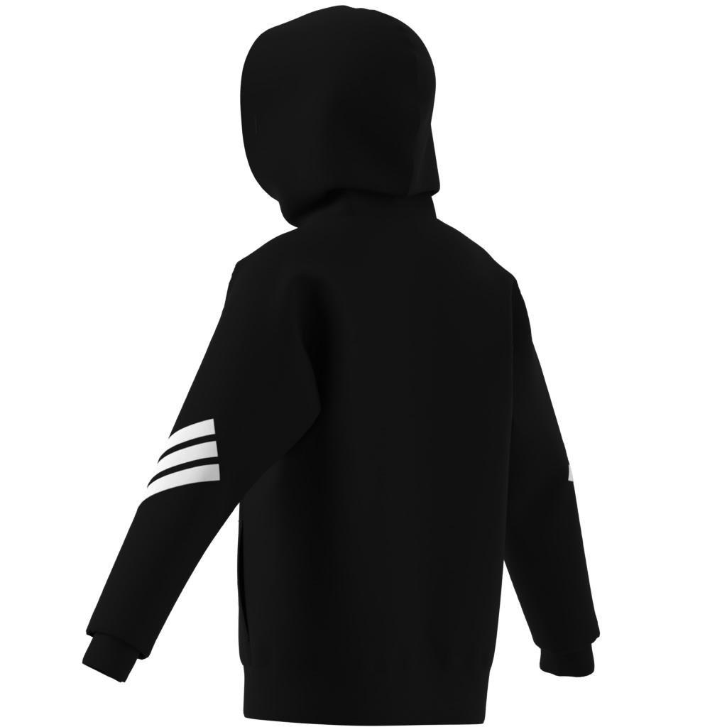 Unisex Kids Future Icons 3-Stripes Full-Zip Hooded Track Jacket, Black, , large image number 10