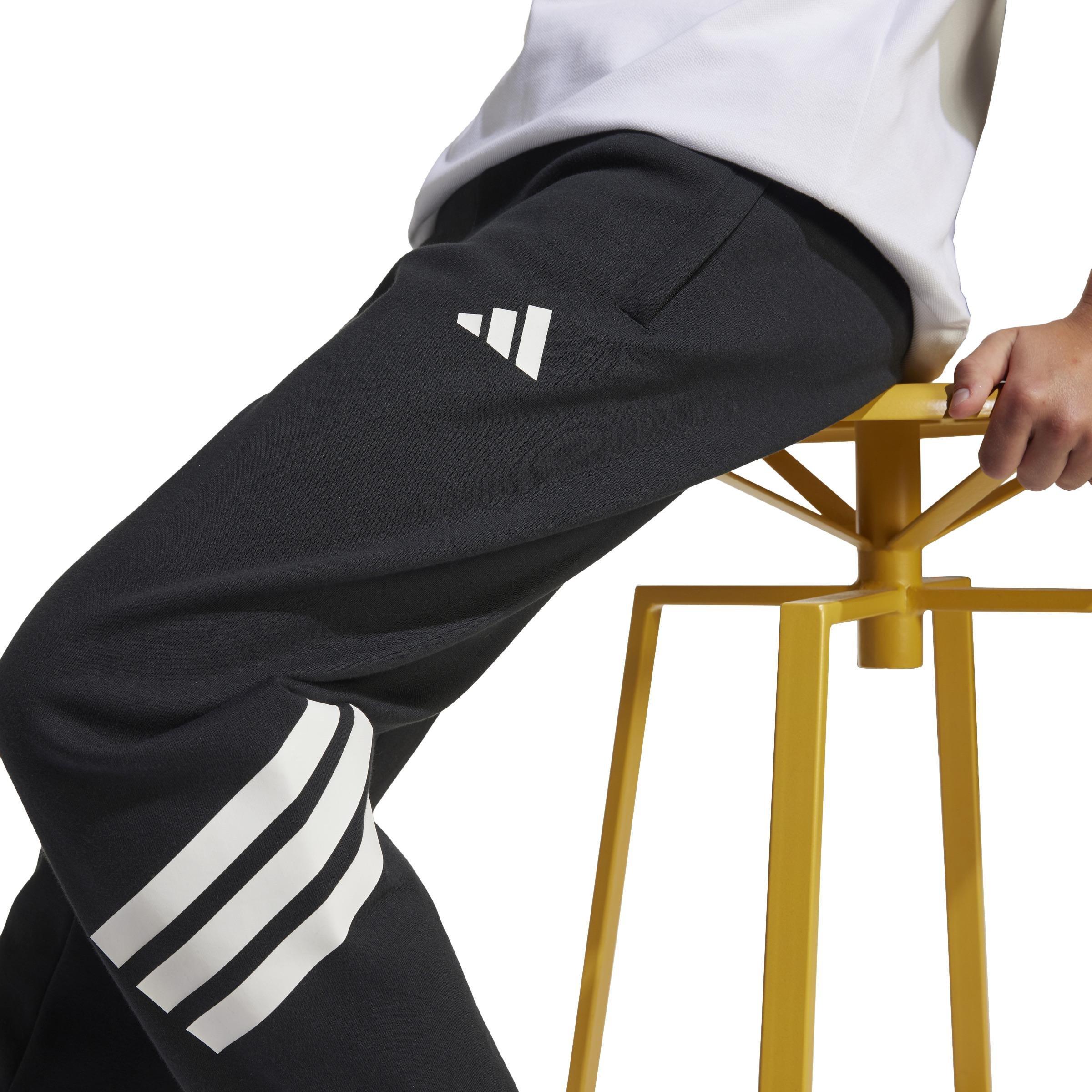 Unisex Kids Future Icons 3-Stripes Ankle-Length Joggers, Black, , large image number 4
