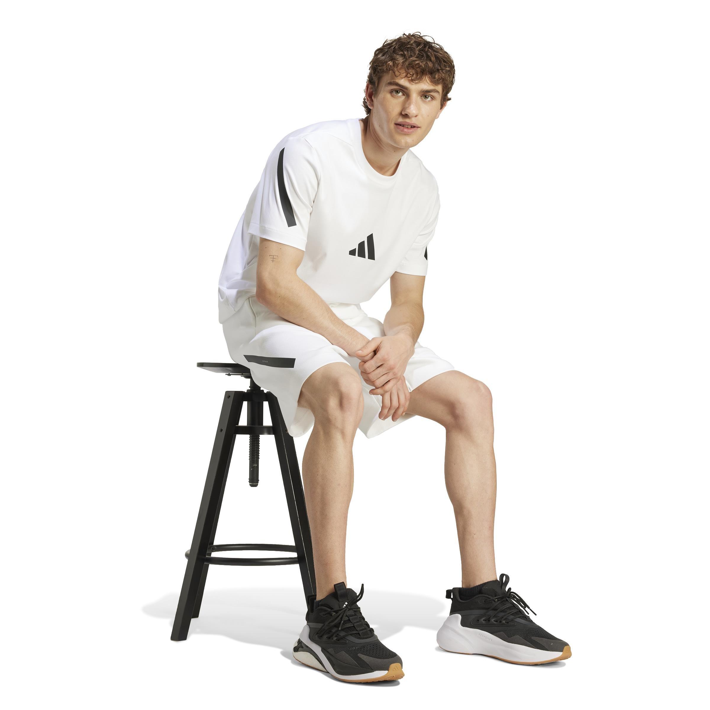 New adidas Z.N.E. Shorts, White, A701_ONE, large image number 11