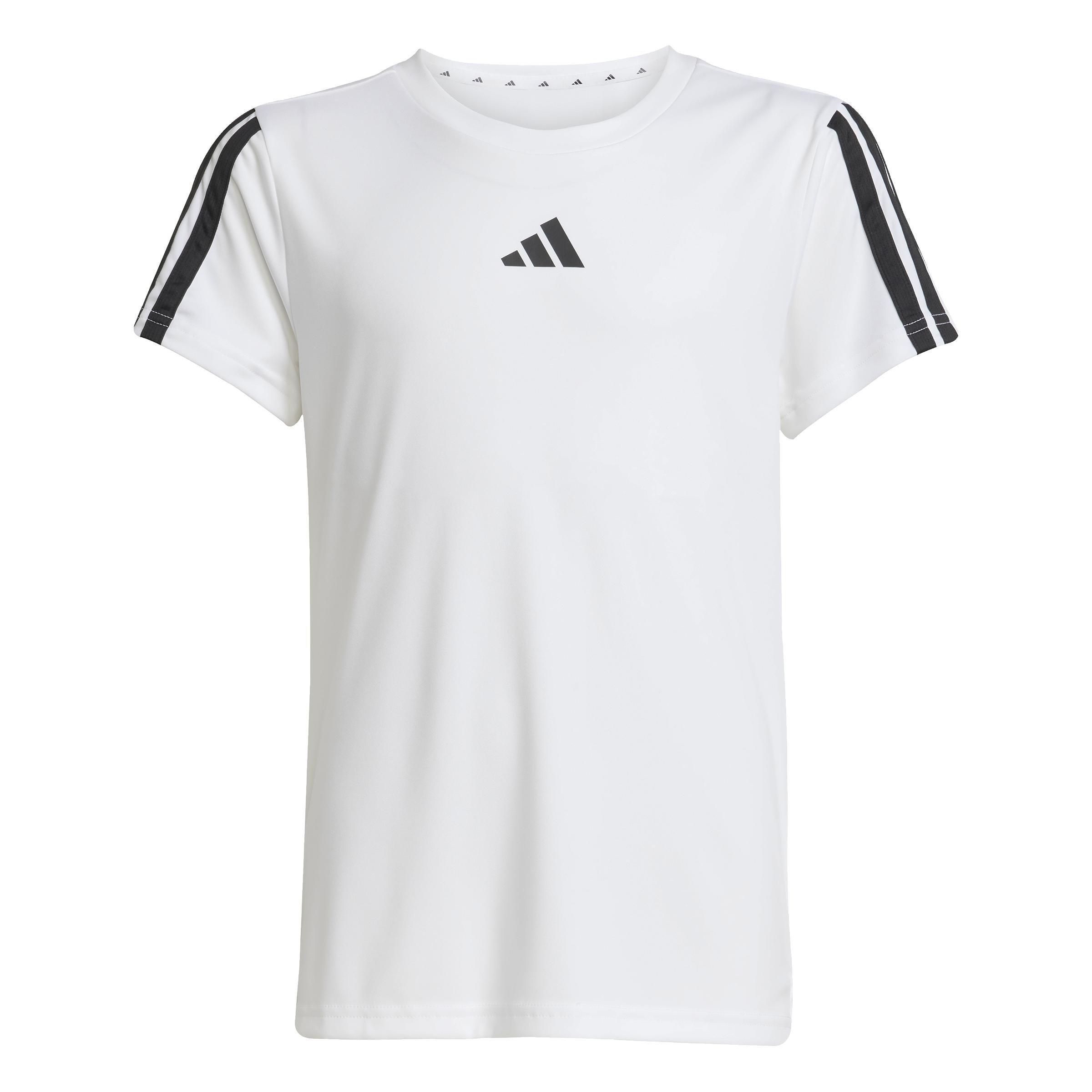 Kids Training Essentials 3-Stripes Tee, White, A701_ONE, medium