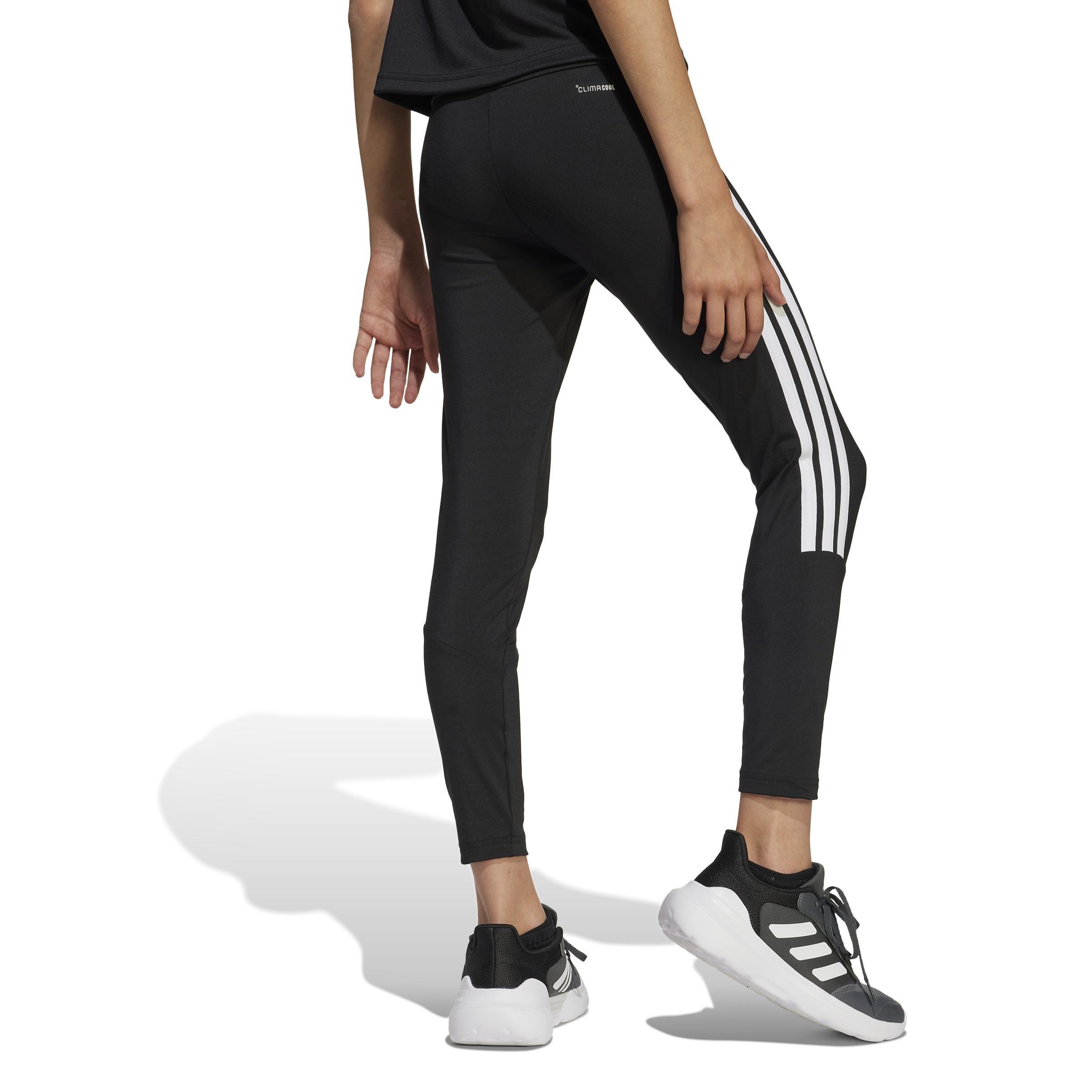 Kids Train Essentials 3-Stripes Leggings, Black, , large image number 2
