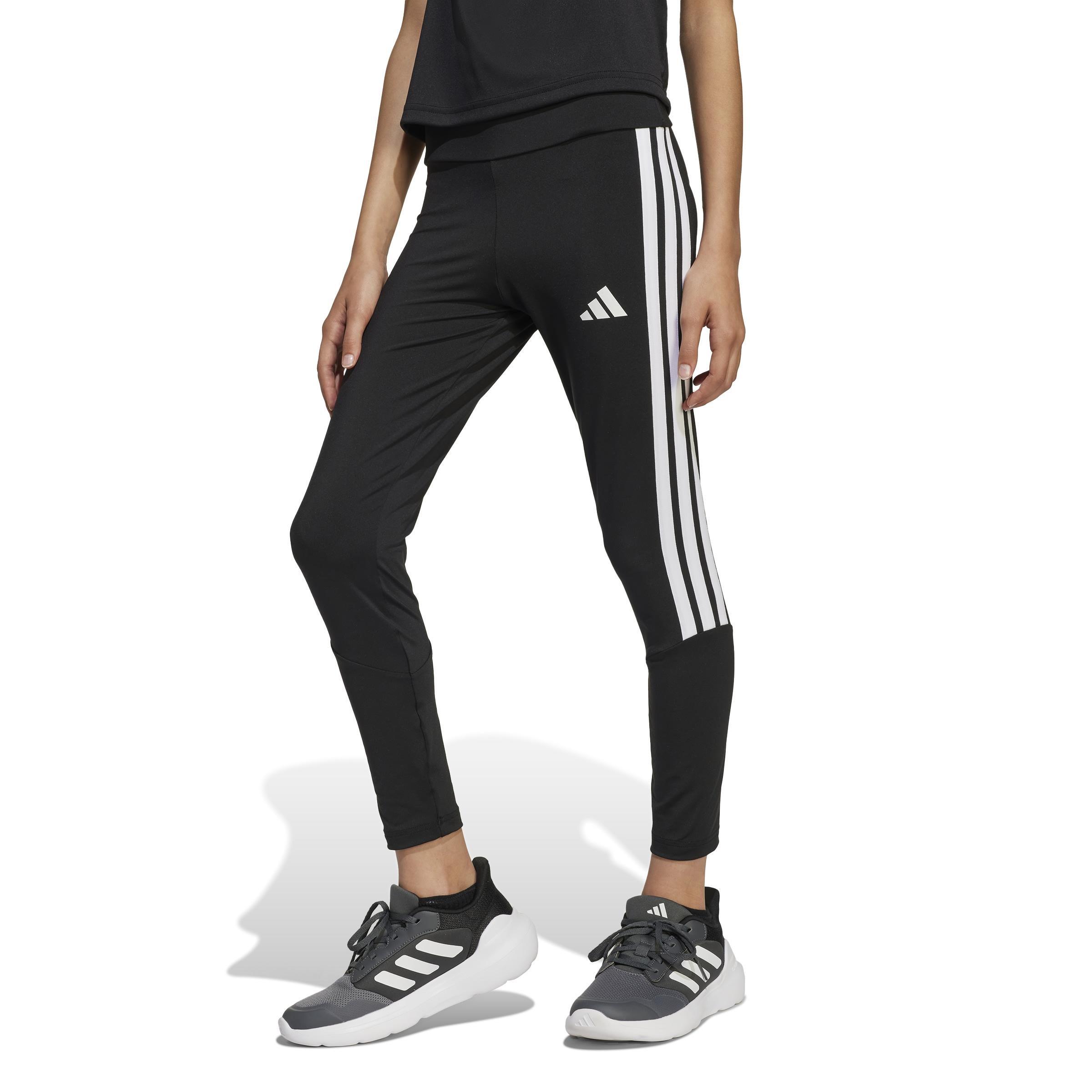 Kids Train Essentials 3-Stripes Leggings, Black, , large image number 6