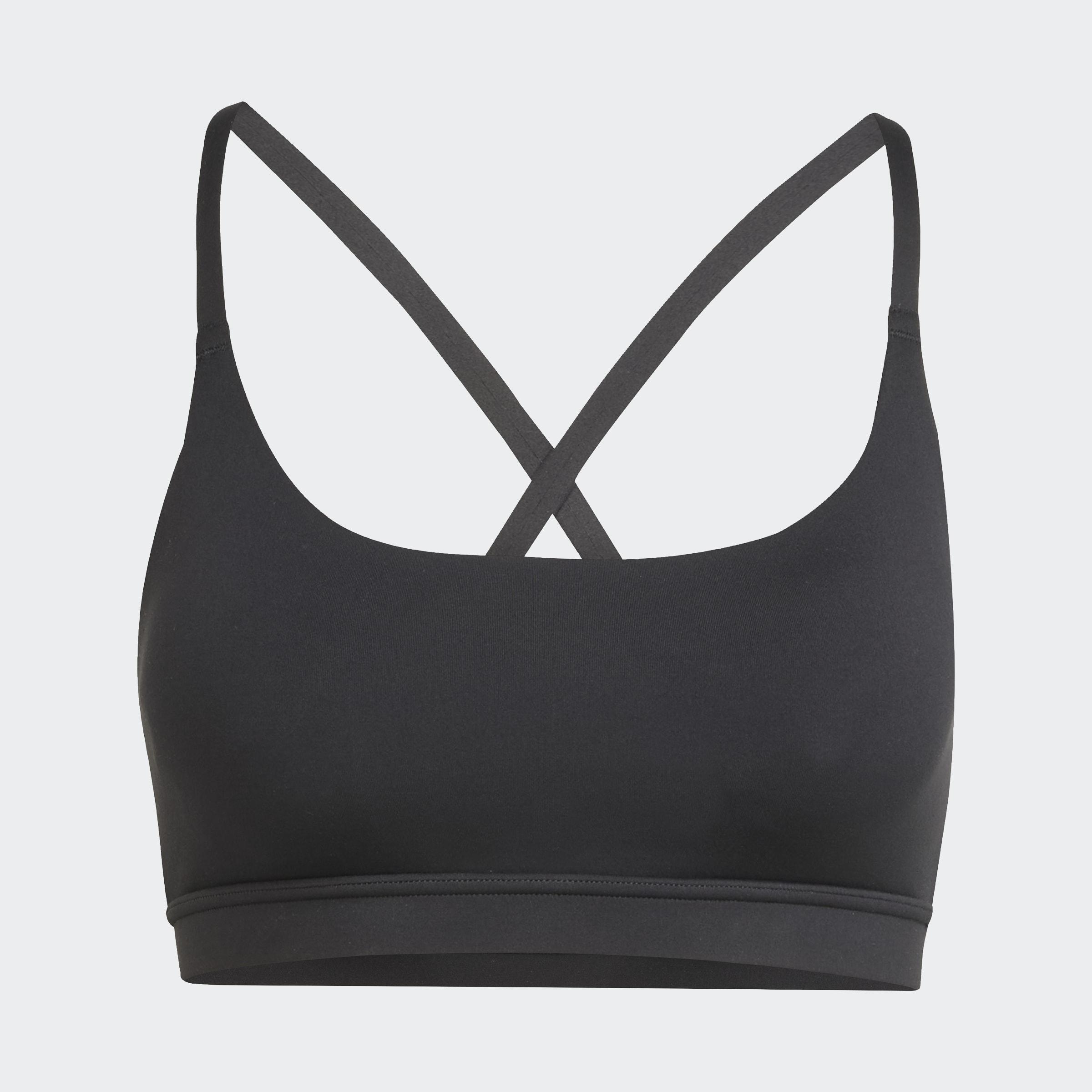 adidas All Me Light Support Bra, Black, A701_ONE, medium