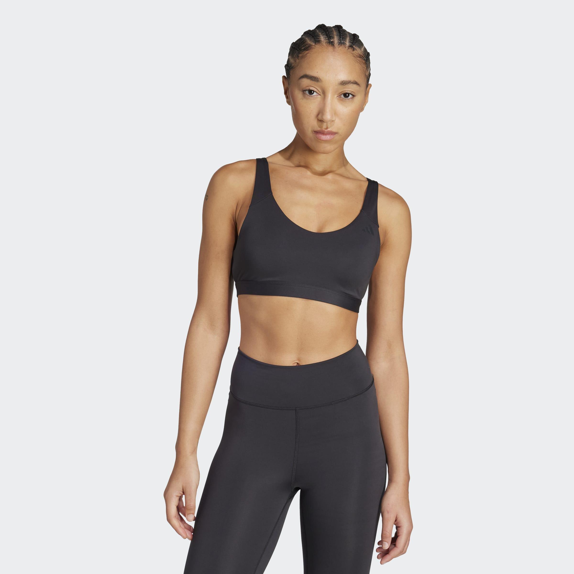 adidas All Me Essentials Medium Support Bra, Black, A701_ONE, large image number 5