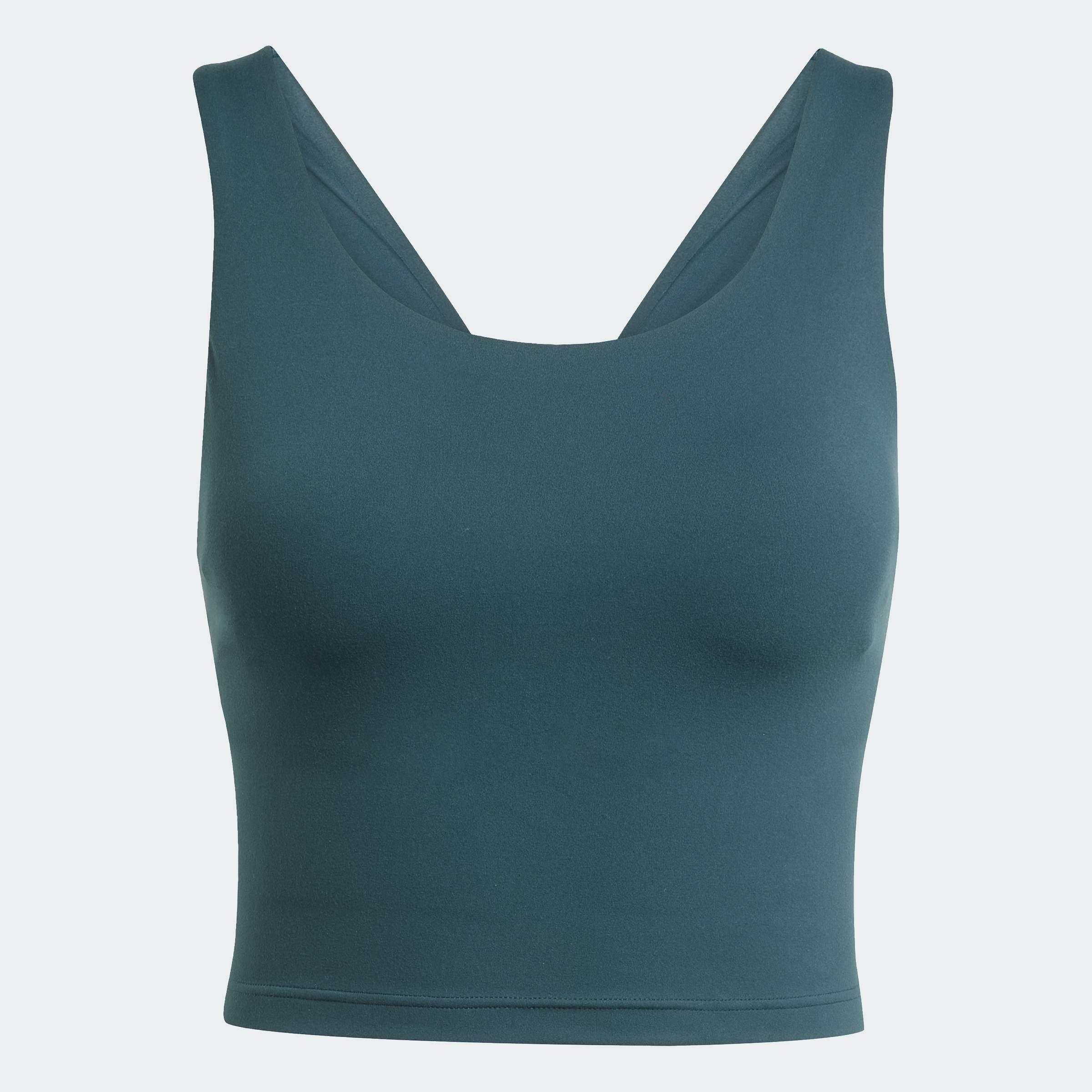 adidas All Me Medium Support Bra Tank Top, Green, , large image number 0