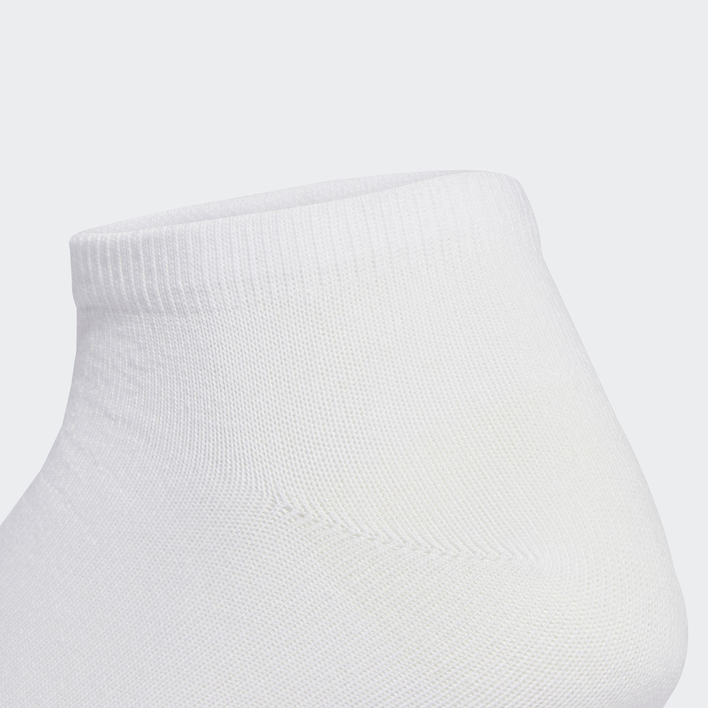 Unisex Linear Crew Socks Cushioned Socks 6 Pair Pack, White, A701_ONE, large image number 2