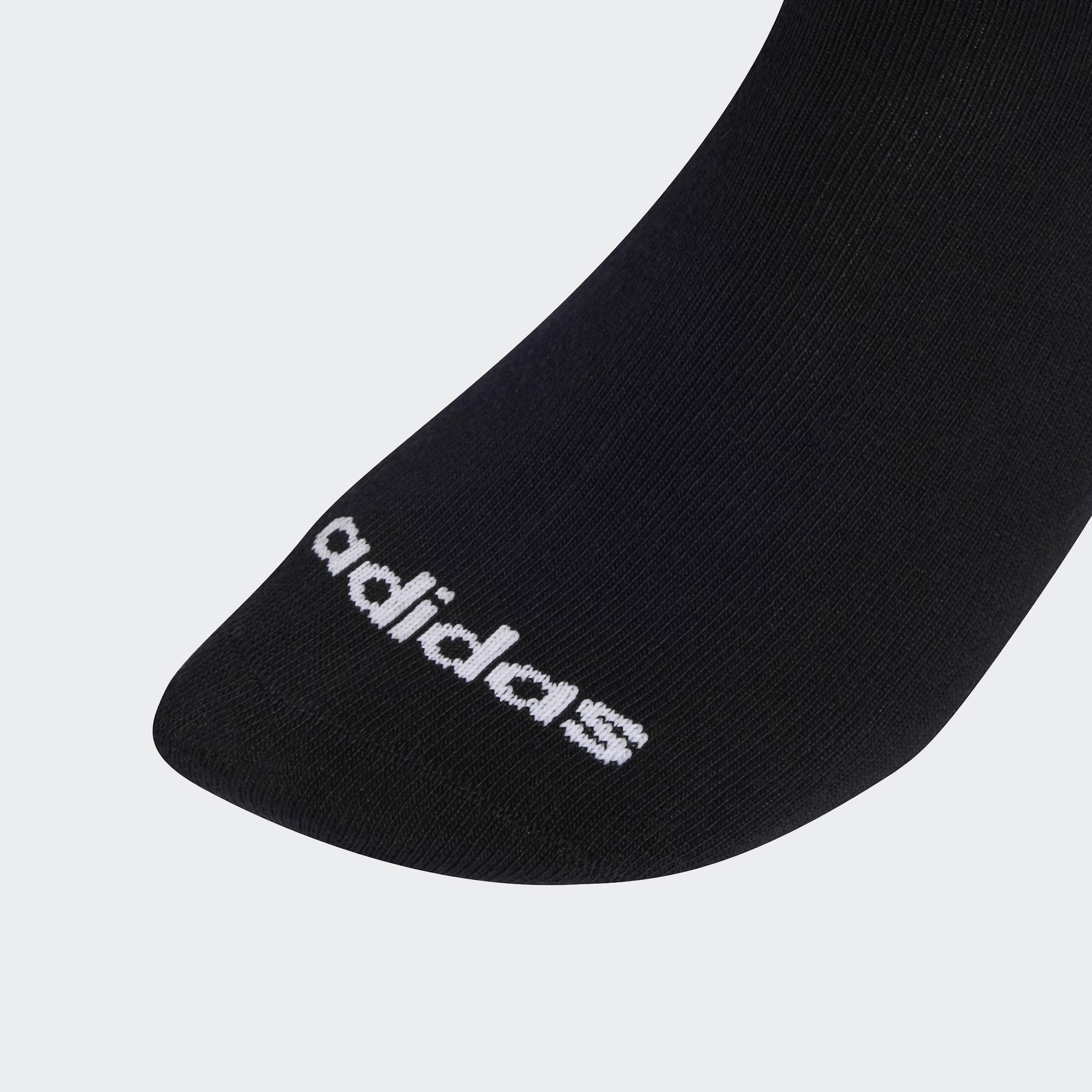Unisex Thin Linear Ballerina Socks 6 Pairs, Black, A701_ONE, large image number 2