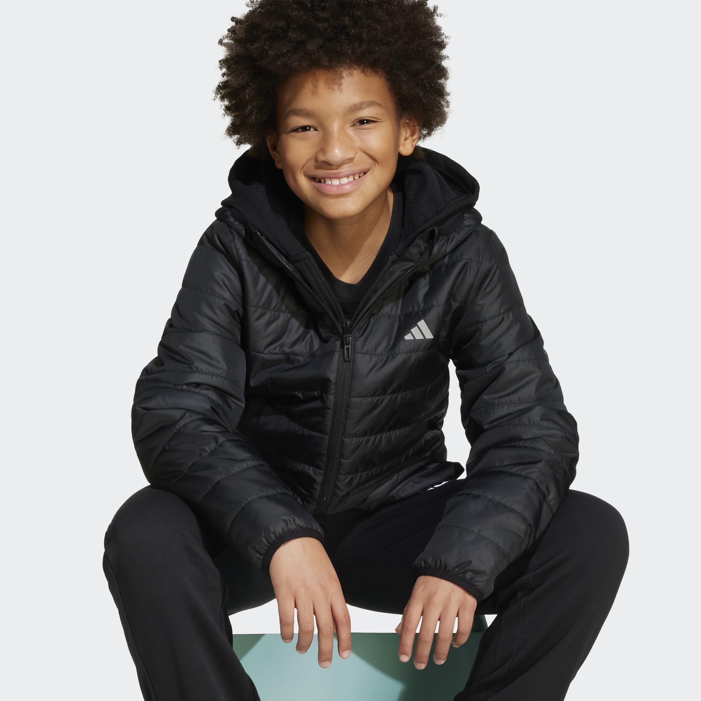 Kids Unisex Essentials Light Padded Jacket, Black, A701_ONE, large image number 4