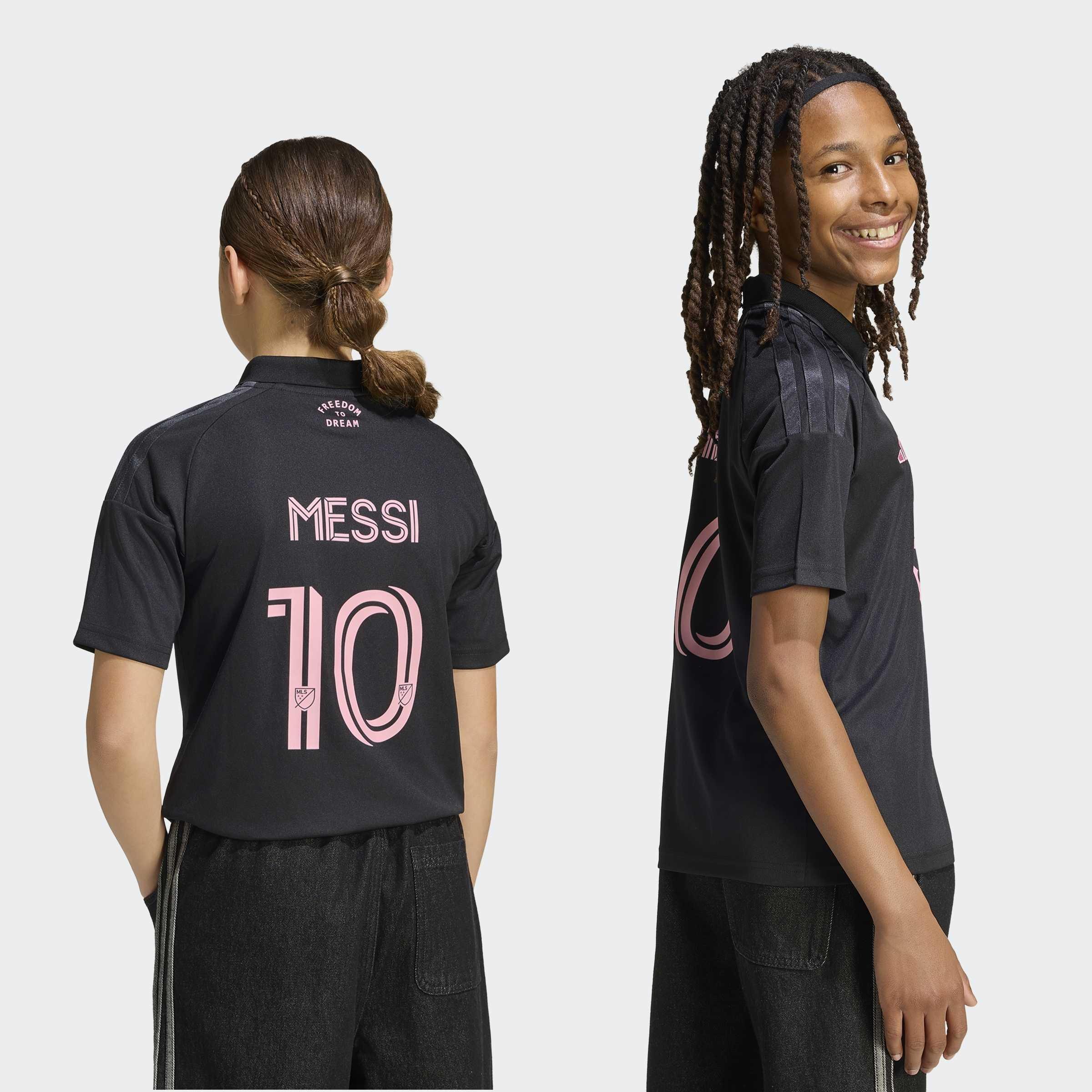 Kids Unisex Inter Miami CF Away Jersey Kids Messi, Black, A701_ONE, large image number 2