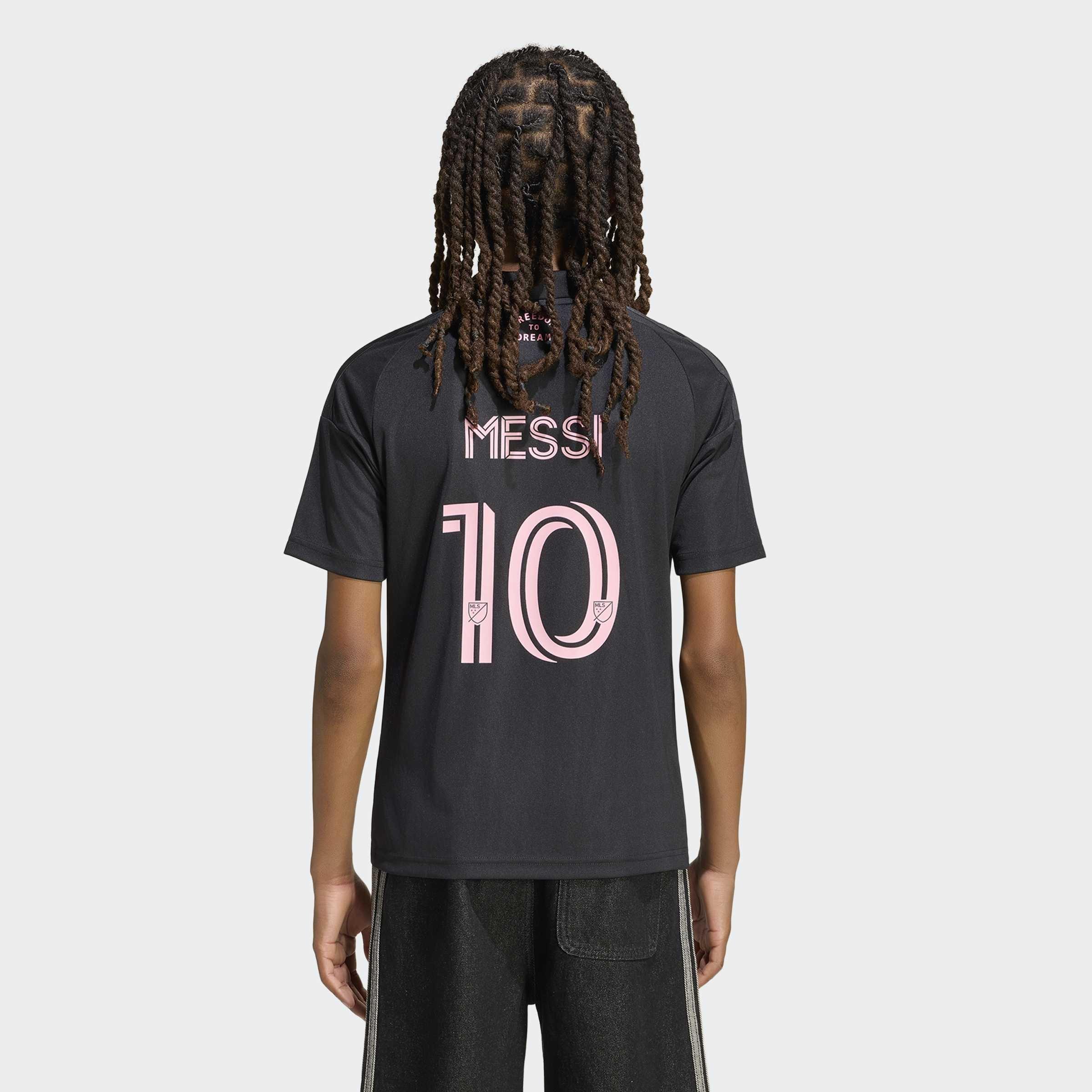 Kids Unisex Inter Miami CF Away Jersey Kids Messi, Black, A701_ONE, large image number 3