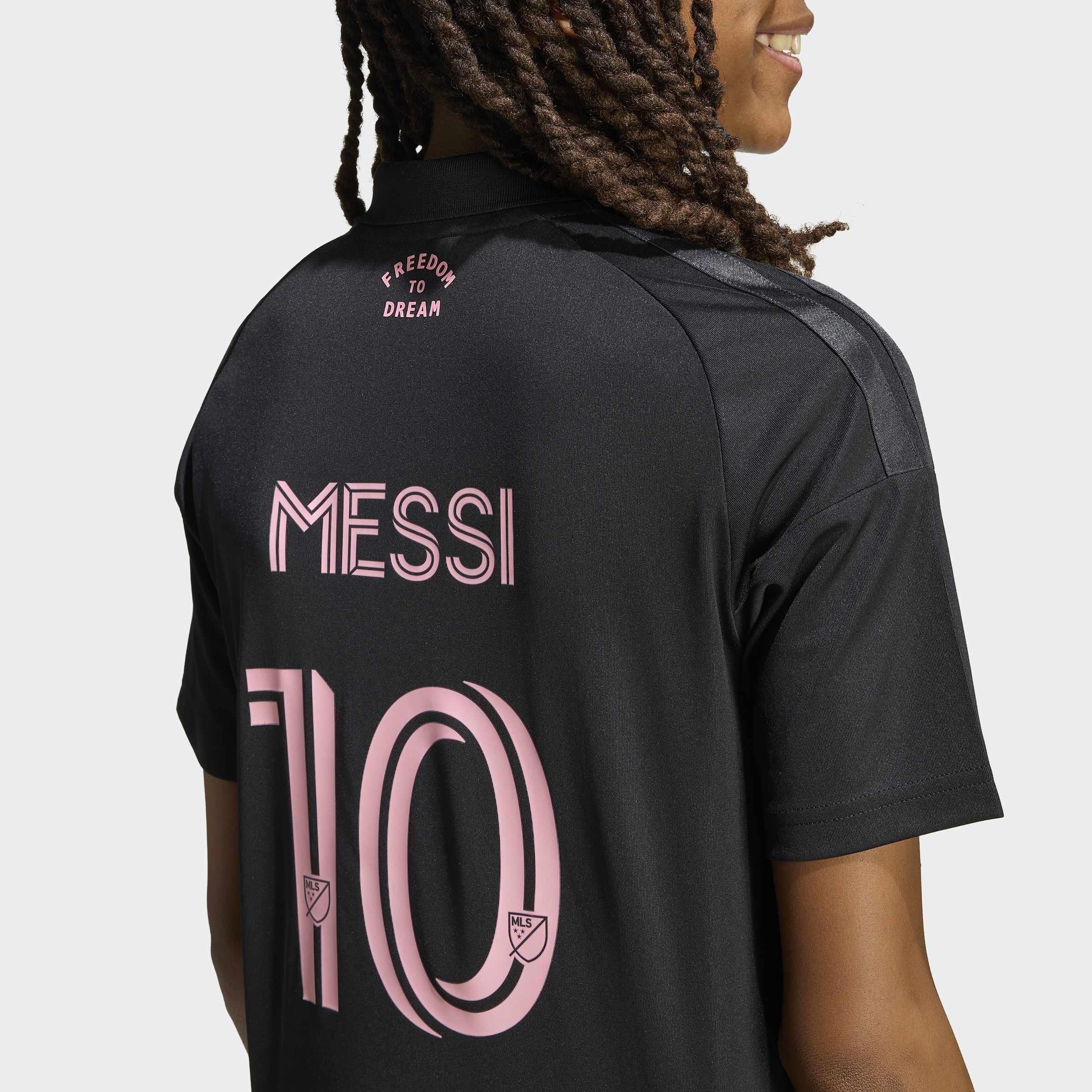 Kids Unisex Inter Miami CF Away Jersey Kids Messi, Black, A701_ONE, large image number 7