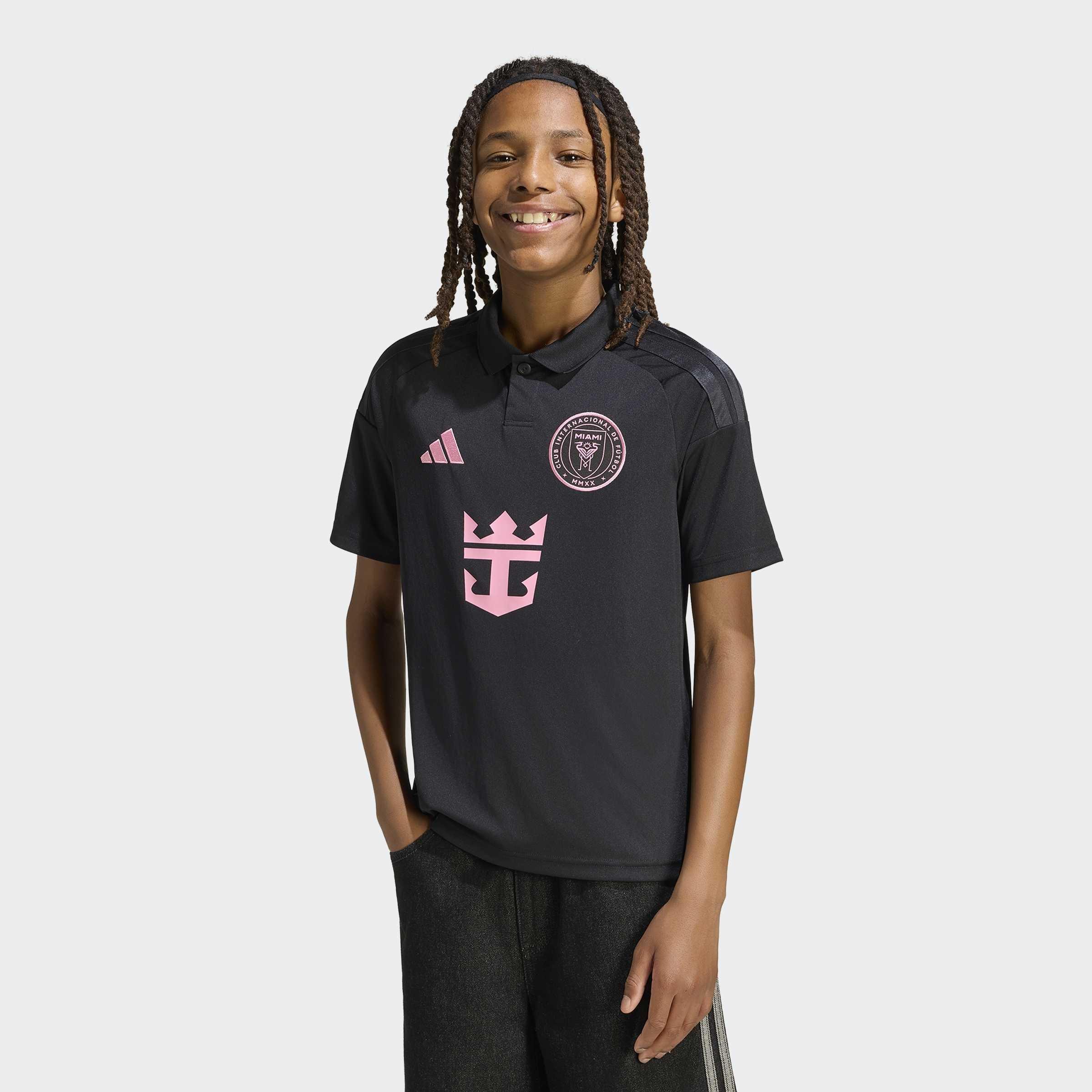 Kids Unisex Inter Miami CF Away Jersey Kids Messi, Black, A701_ONE, large image number 10