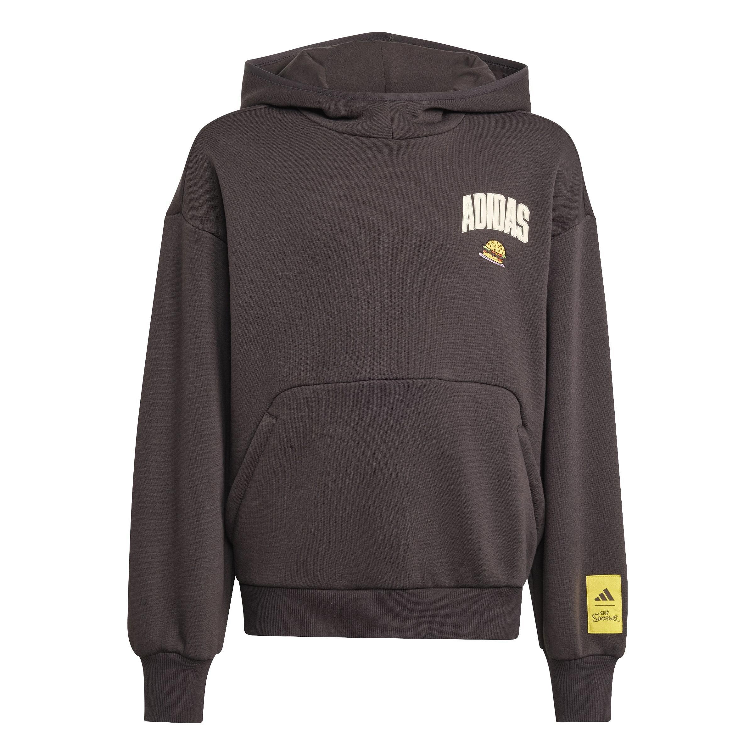 Kids Unisex adidas The Simpsons Hooded Sweat, Brown, A701_ONE, large image number 0