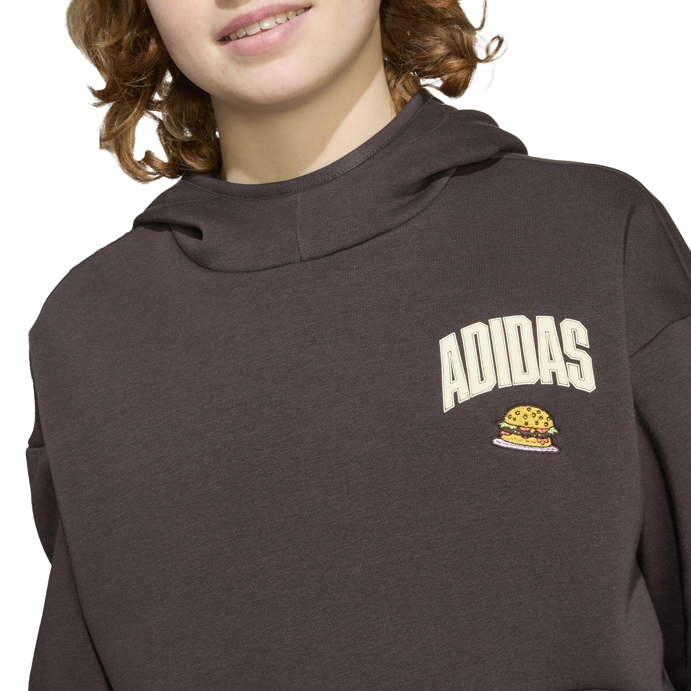 Kids Unisex adidas The Simpsons Hooded Sweat, Brown, A701_ONE, large image number 4