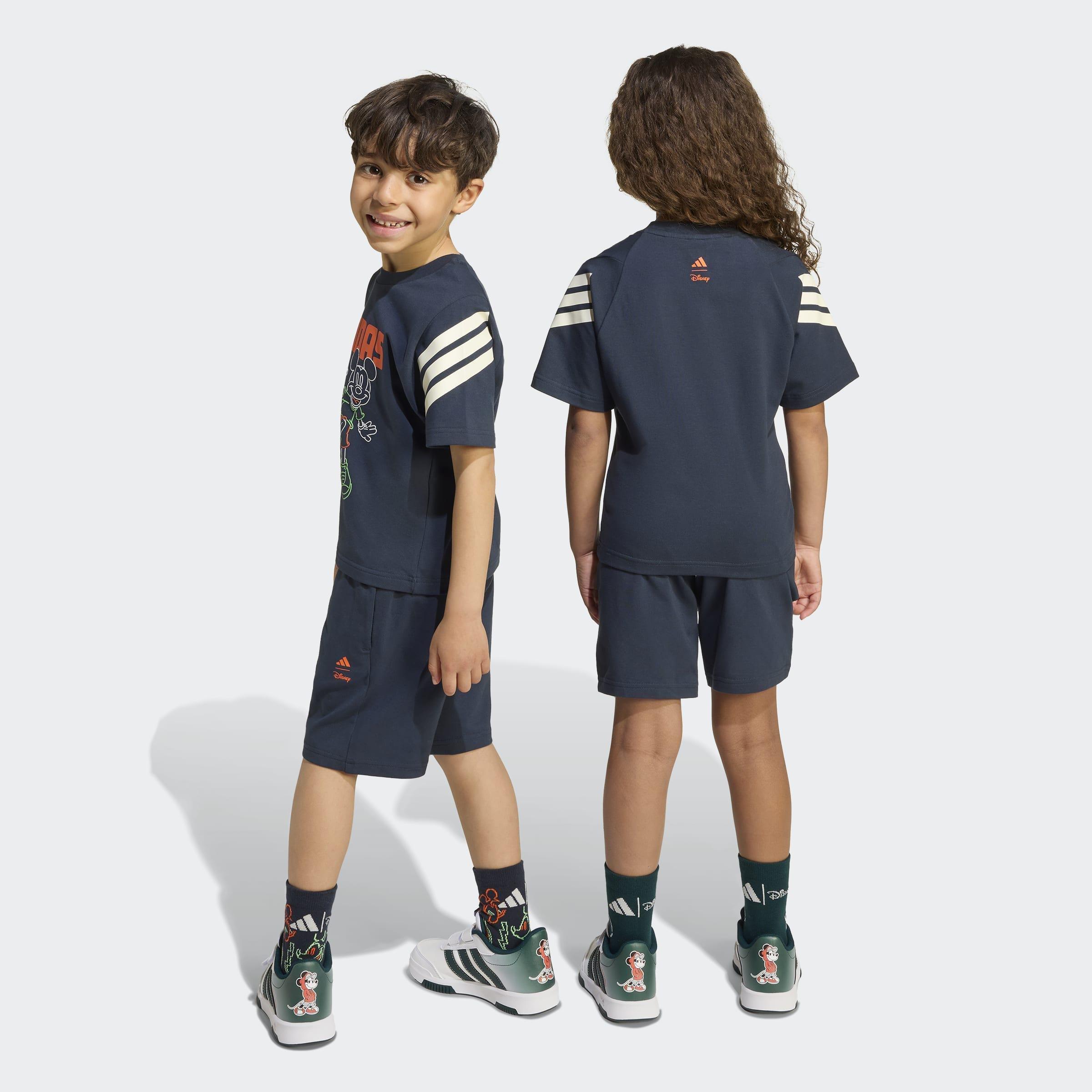Kids Unisex Disney Mickey Mouse T-Shirt Set, Blue, A701_ONE, large image number 0