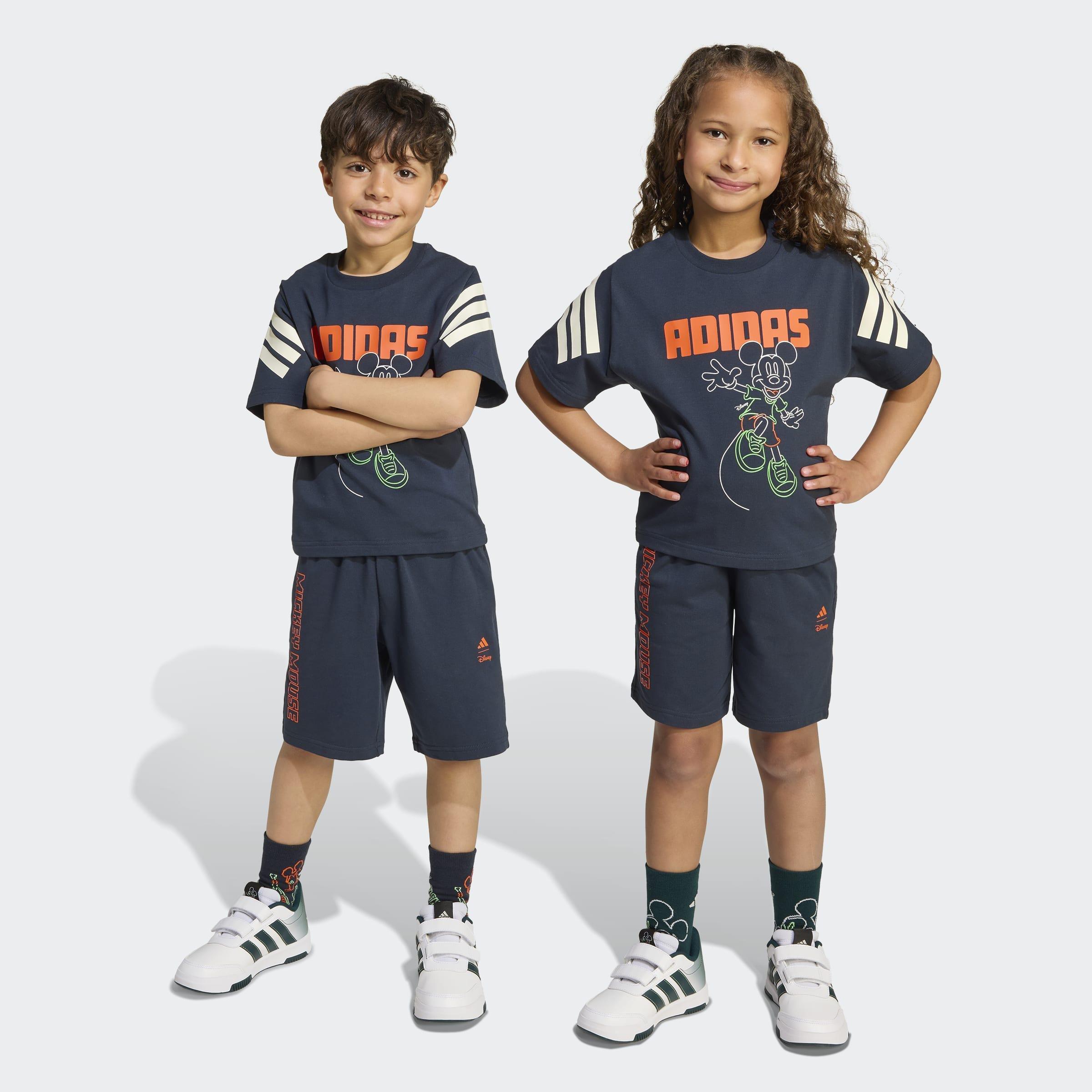 Kids Unisex Disney Mickey Mouse T-Shirt Set, Blue, A701_ONE, large image number 4