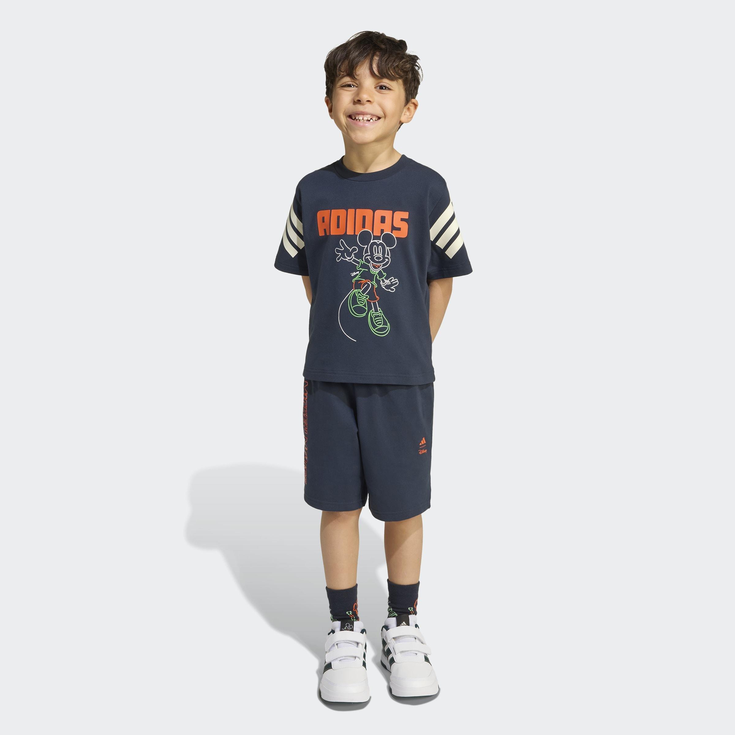 Kids Unisex Disney Mickey Mouse T-Shirt Set, Blue, A701_ONE, large image number 6