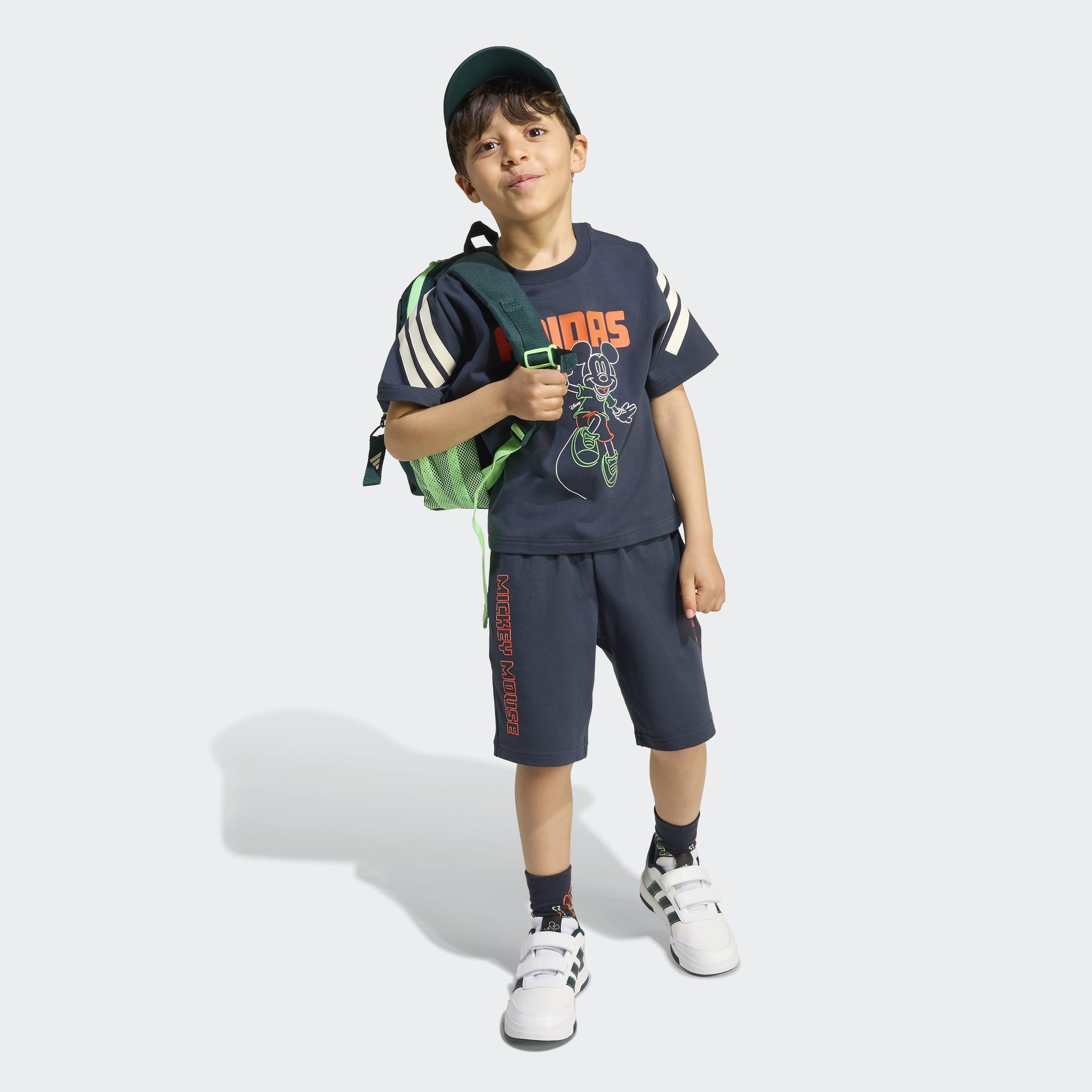 Kids Unisex Disney Mickey Mouse T-Shirt Set, Blue, A701_ONE, large image number 8