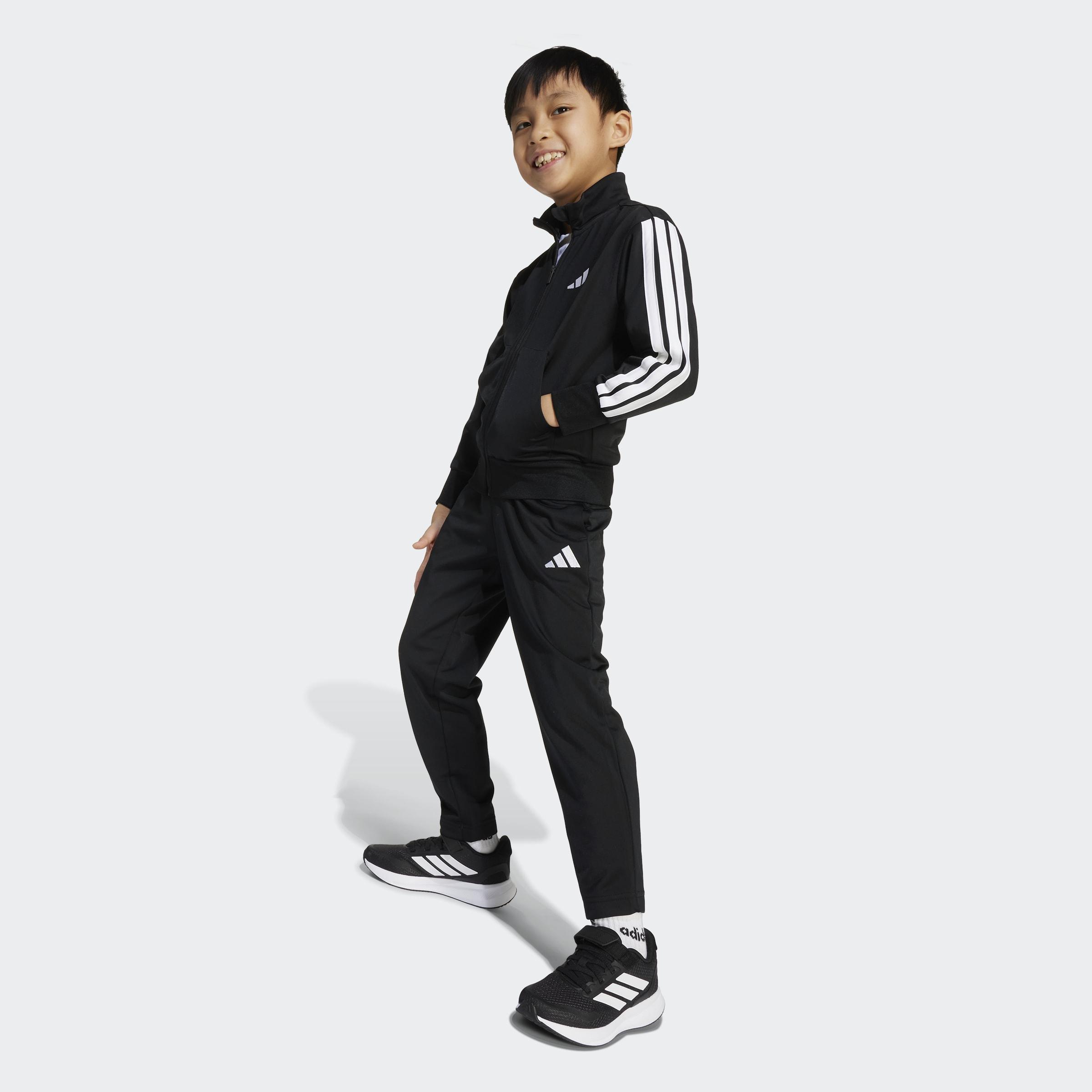 Kids Unisex Essentials Climacool Track Suit, Black, A701_ONE, large image number 3