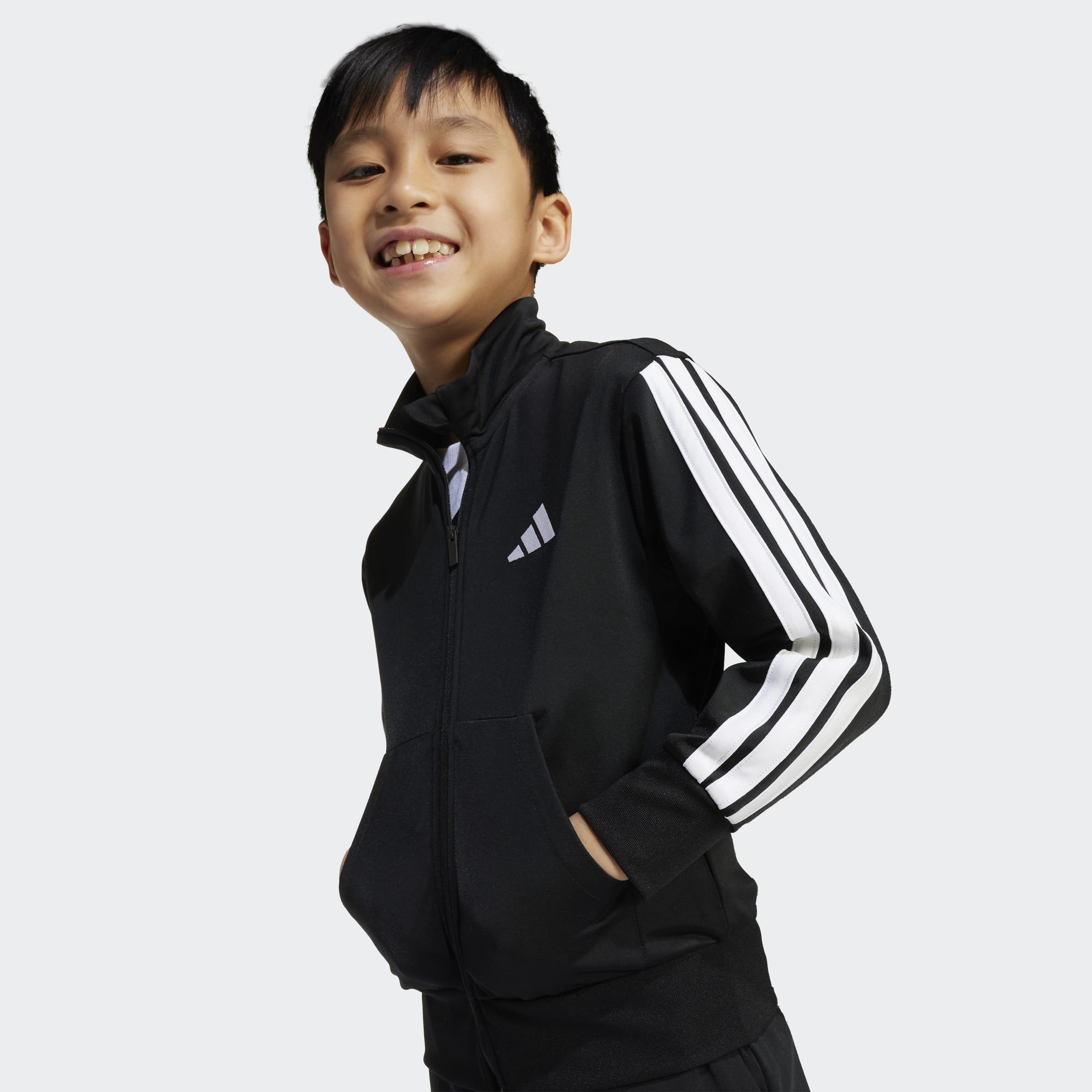 Kids Unisex Essentials Climacool Track Suit, Black, A701_ONE, large image number 4