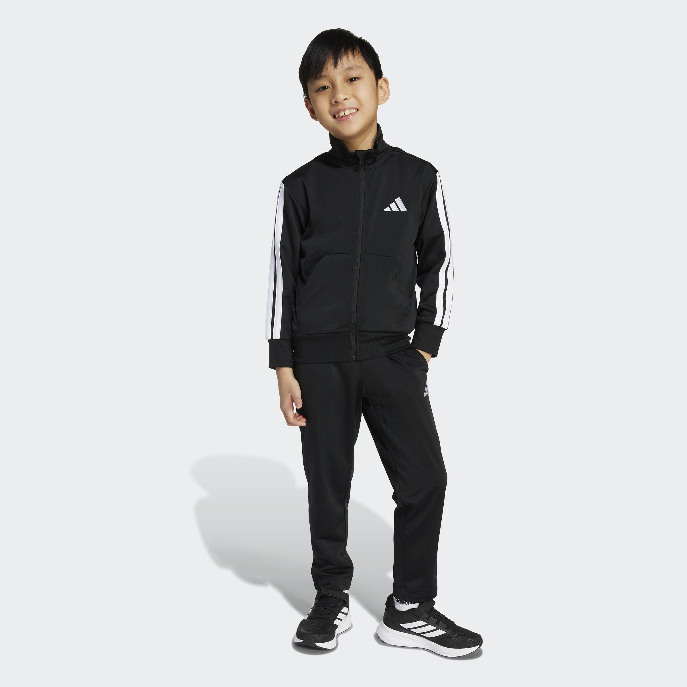 Kids Unisex Essentials Climacool Track Suit, Black, A701_ONE, large image number 7