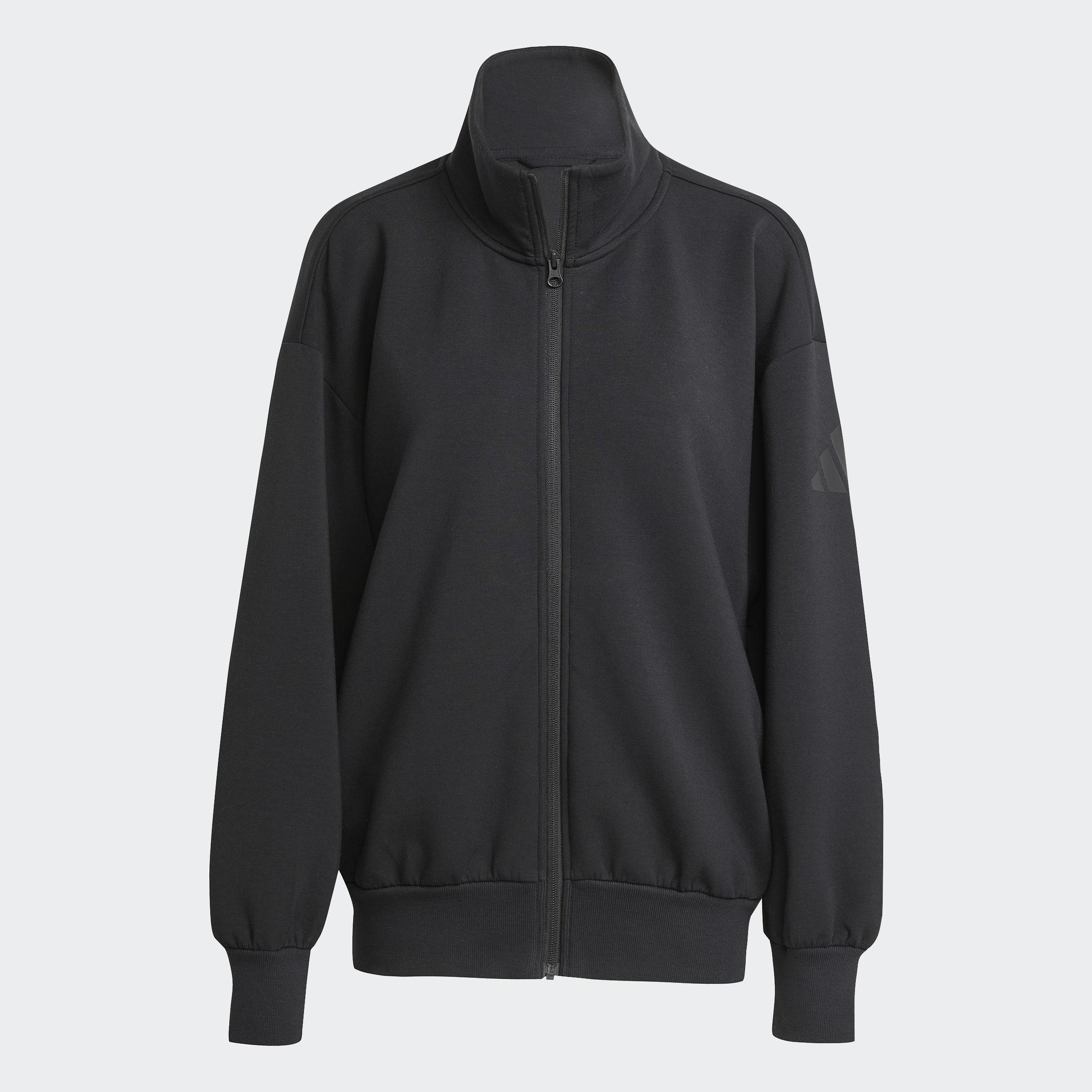 Soft Lux Loose Full-Zip, Black, A701_ONE, large image number 0