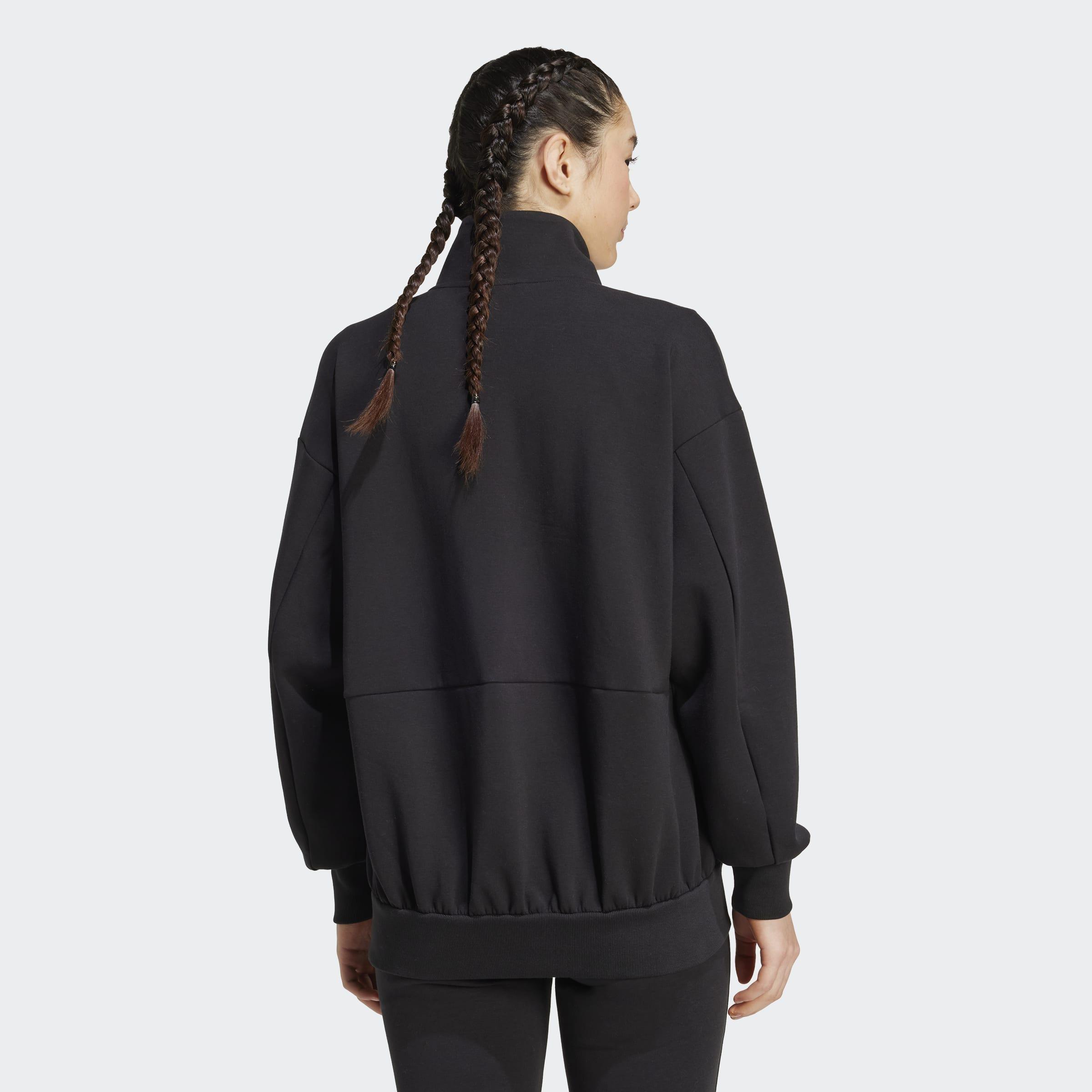 Soft Lux Loose Full-Zip, Black, A701_ONE, large image number 1