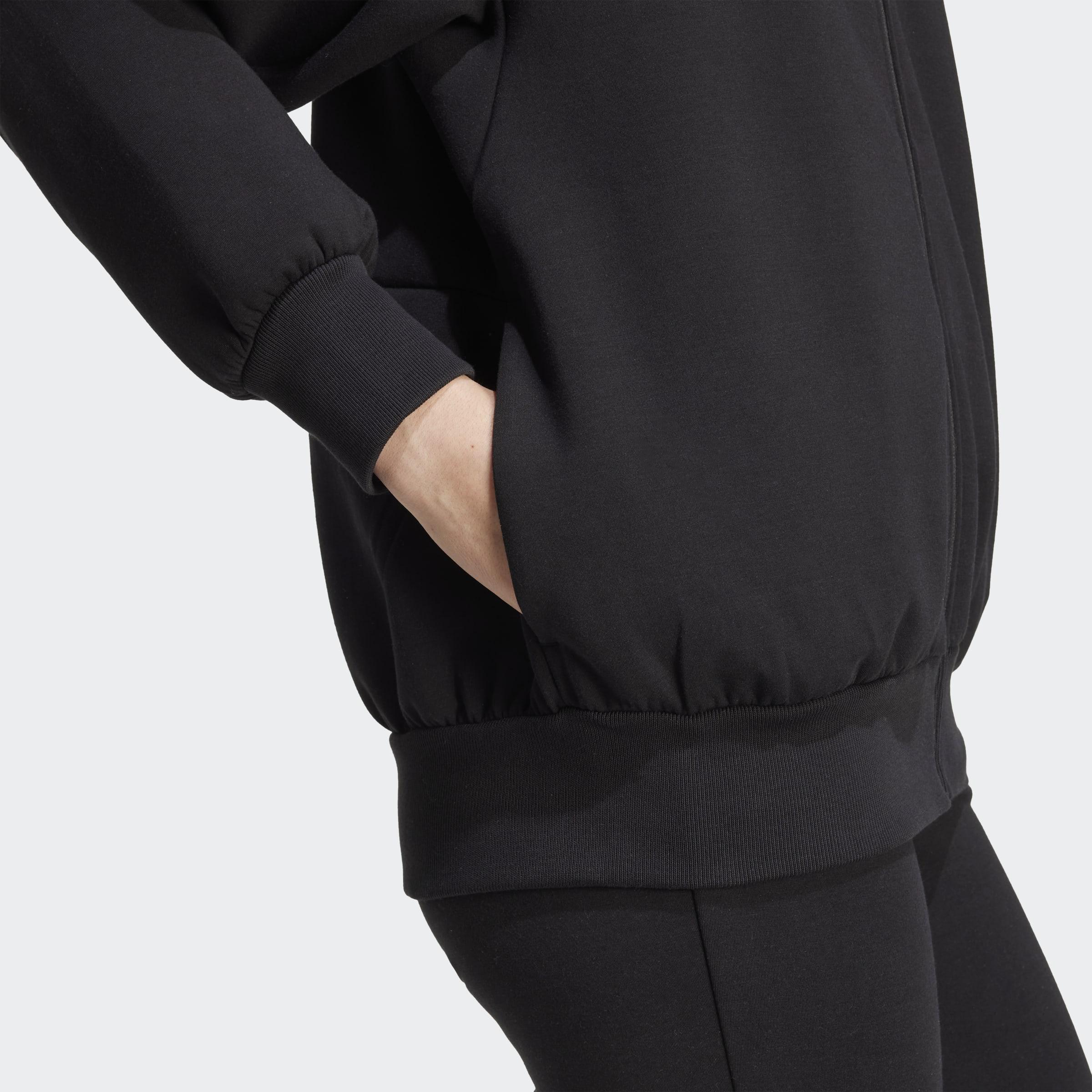 Soft Lux Loose Full-Zip, Black, A701_ONE, large image number 2