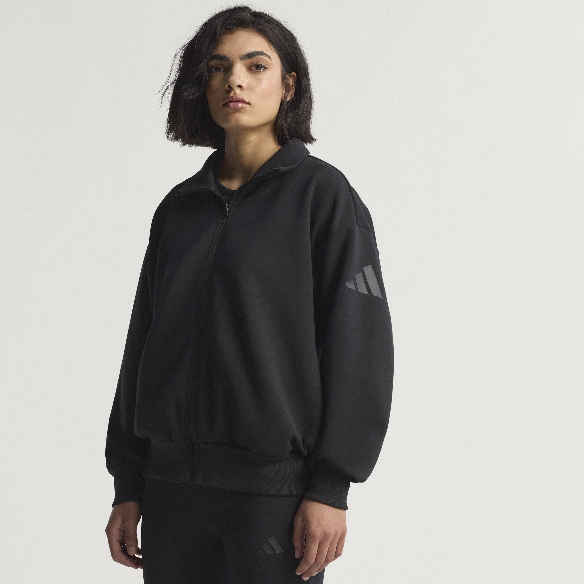 Soft Lux Loose Full-Zip, Black, A701_ONE, large image number 4