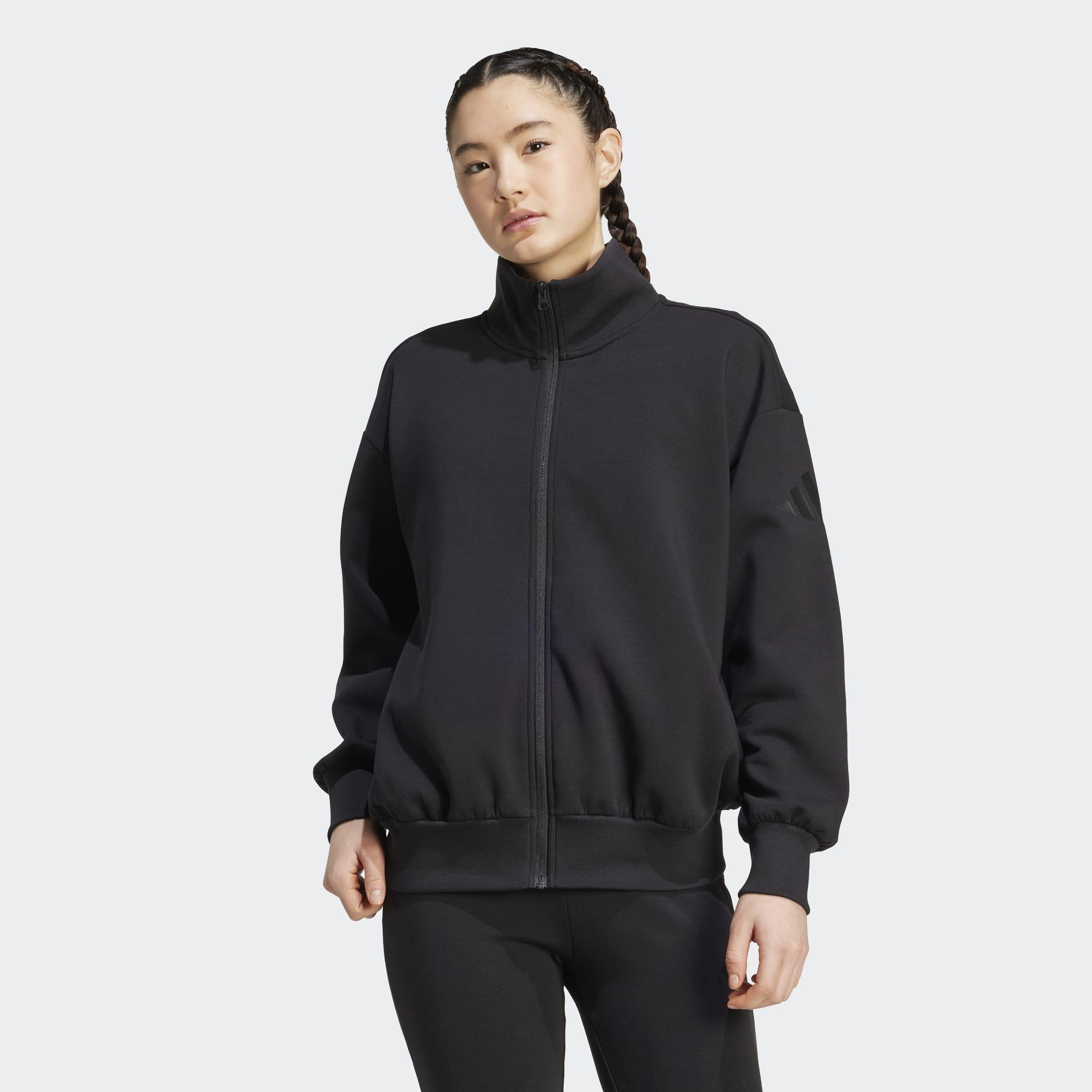 Soft Lux Loose Full-Zip, Black, A701_ONE, large image number 10