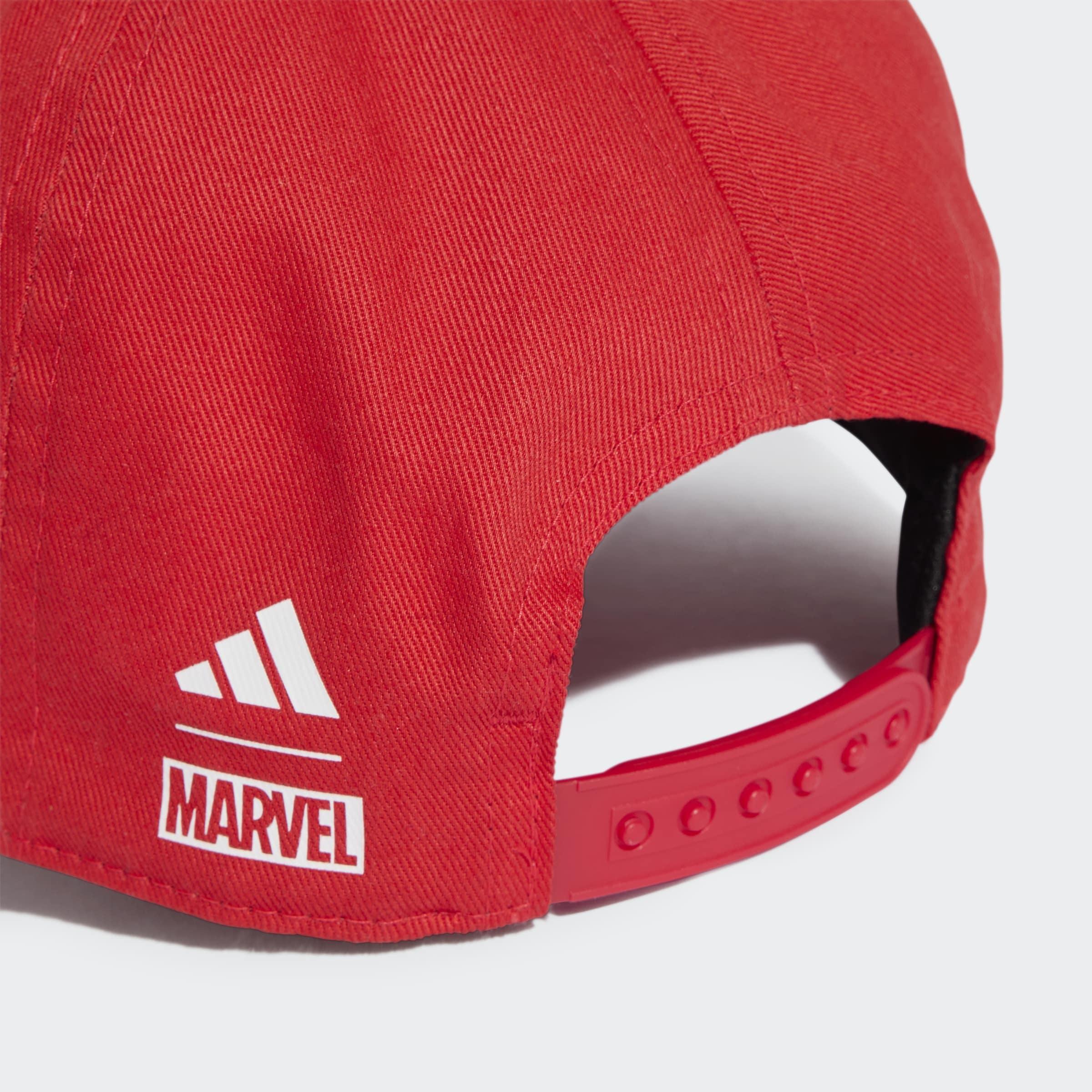 Kids Unisex adidas Marvel Spider Man Cap, Red, A701_ONE, large image number 3