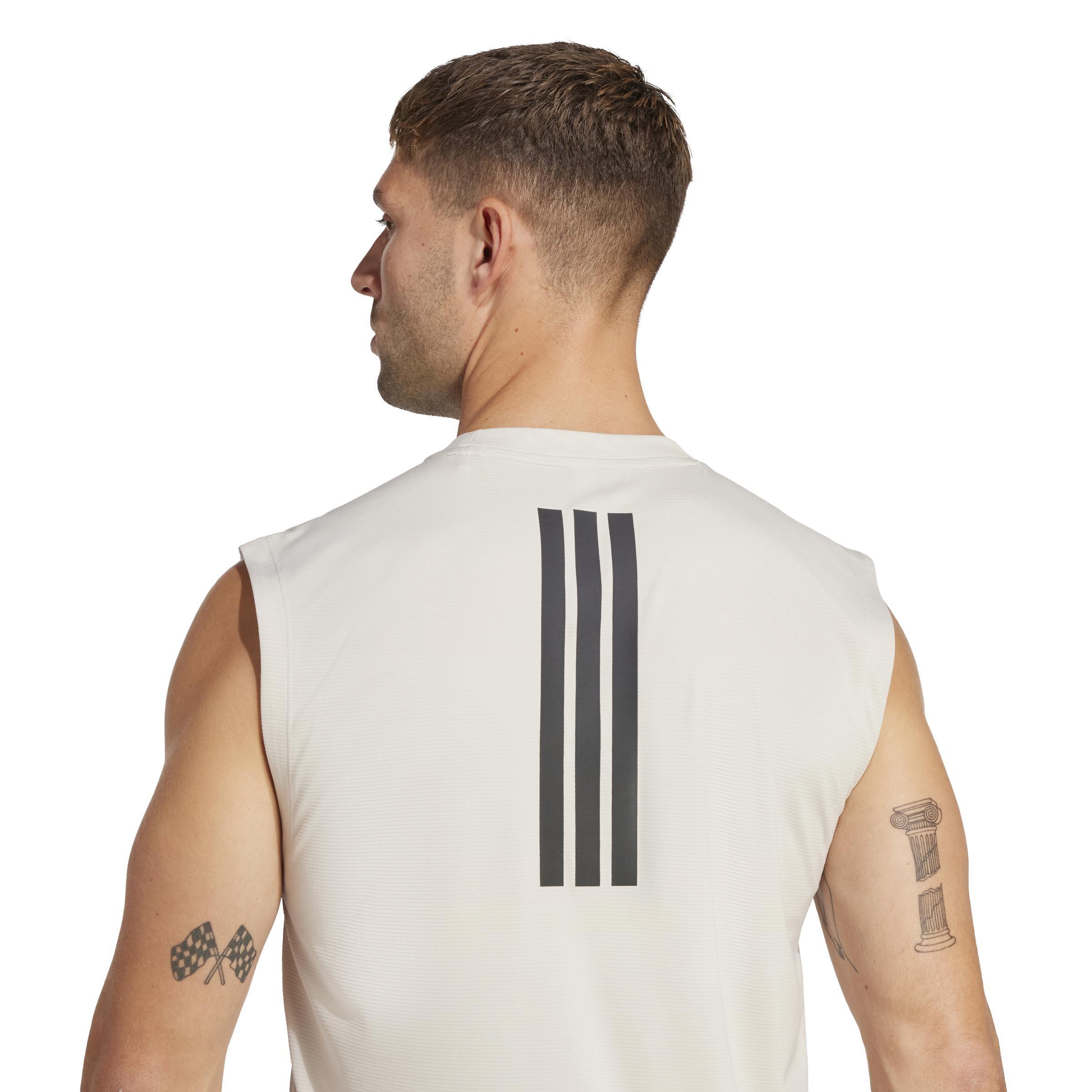 3-Stripes Power Tank Top, Grey, A701_ONE, large image number 3