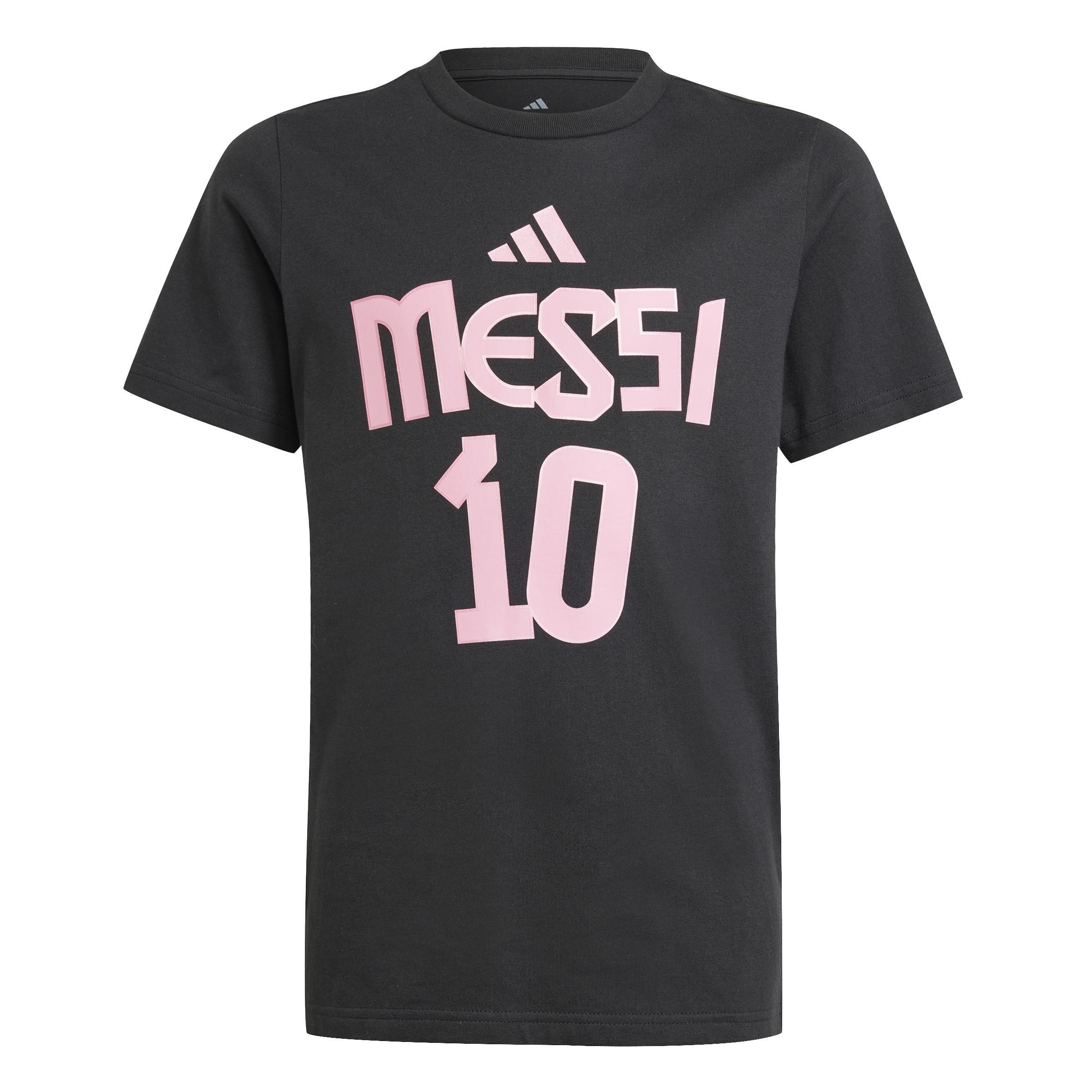 Kids Messi Name and Number Graphic Tee, Black, , large image number 0