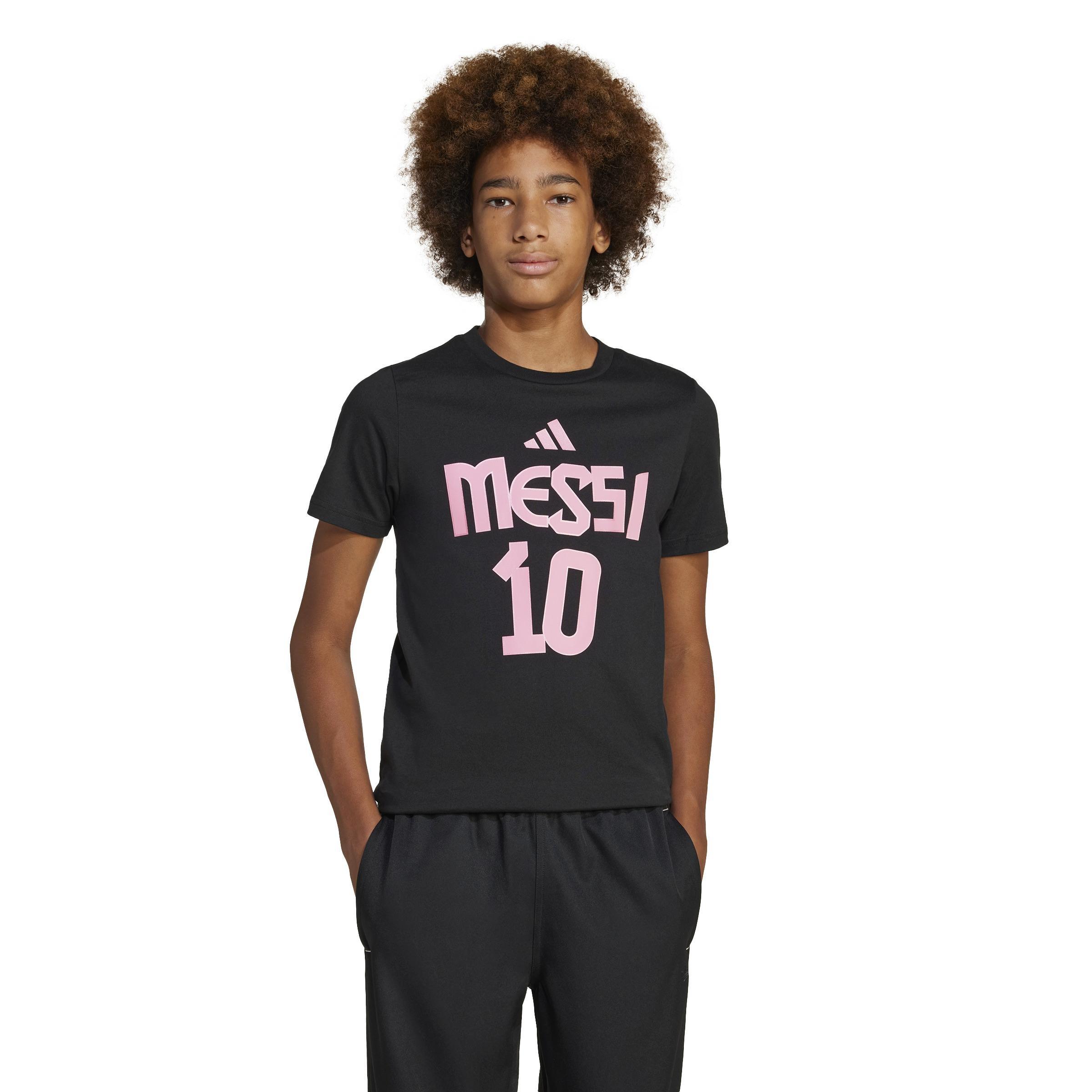 Kids Messi Name and Number Graphic Tee, Black, , large image number 10