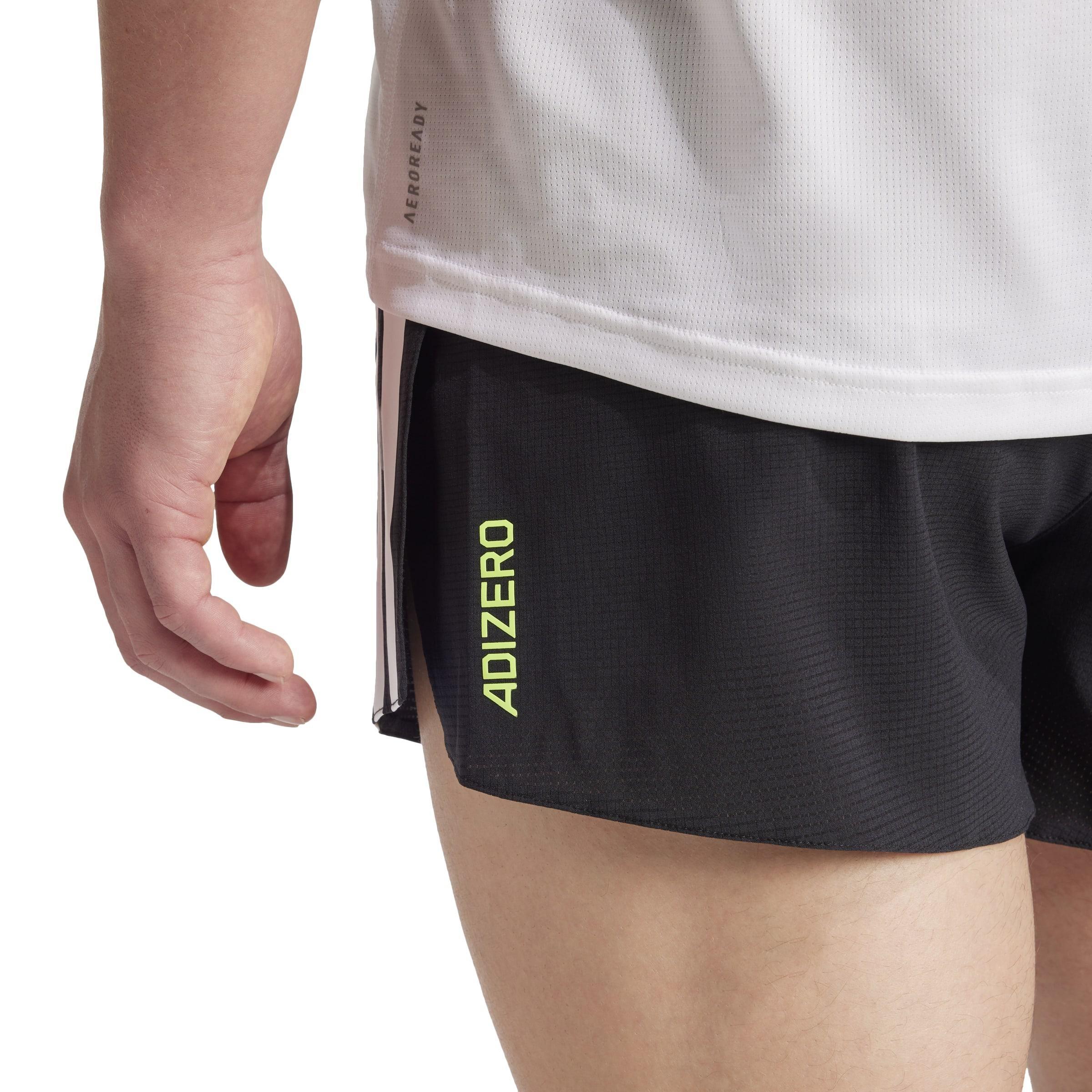 Adizero Running Gel Pocket Shorts, Black, A701_ONE, large image number 3