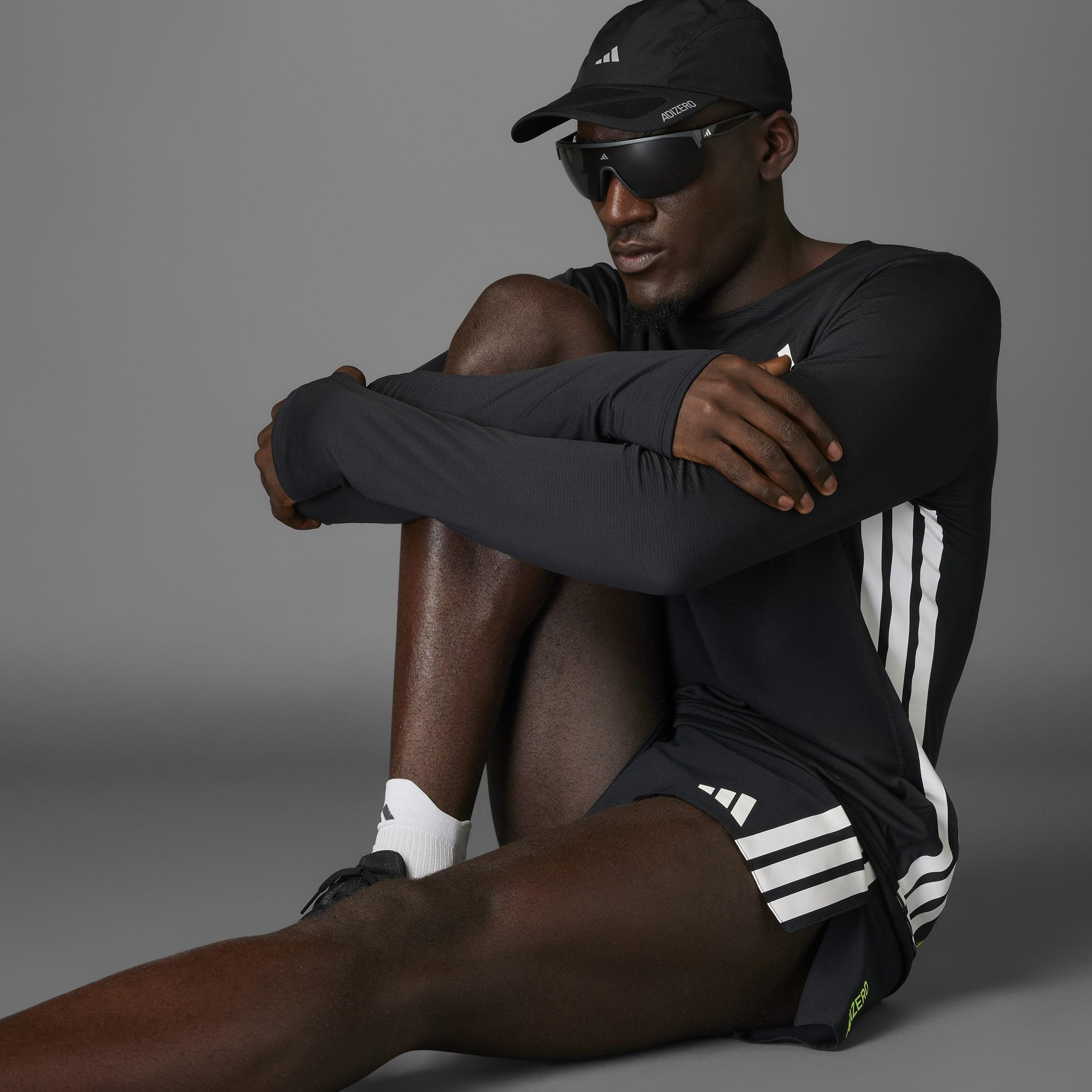 Adizero Running Gel Pocket Shorts, Black, A701_ONE, large image number 4