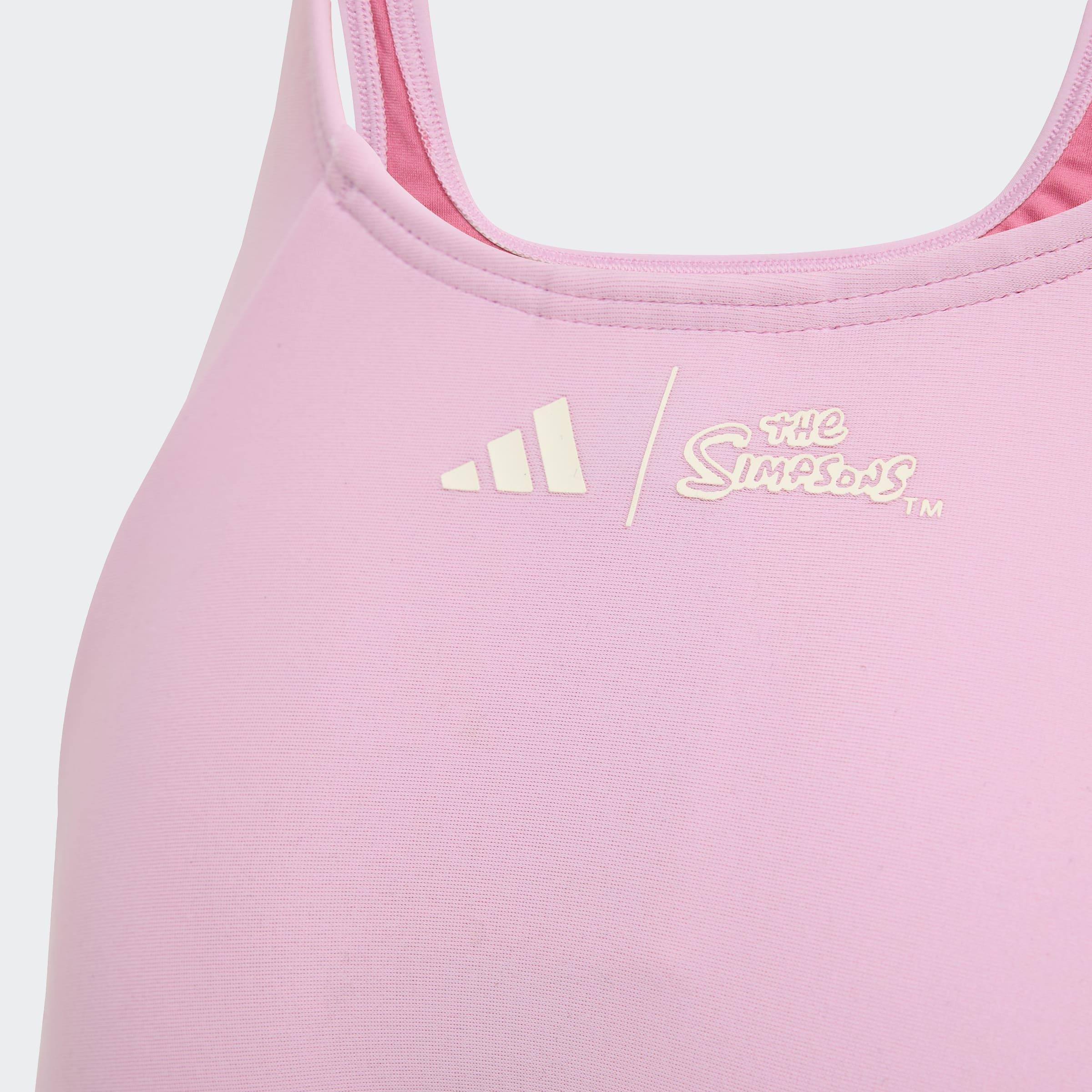 Kids adidas The Simpsons V-back Swimsuit, Pink, , large image number 4
