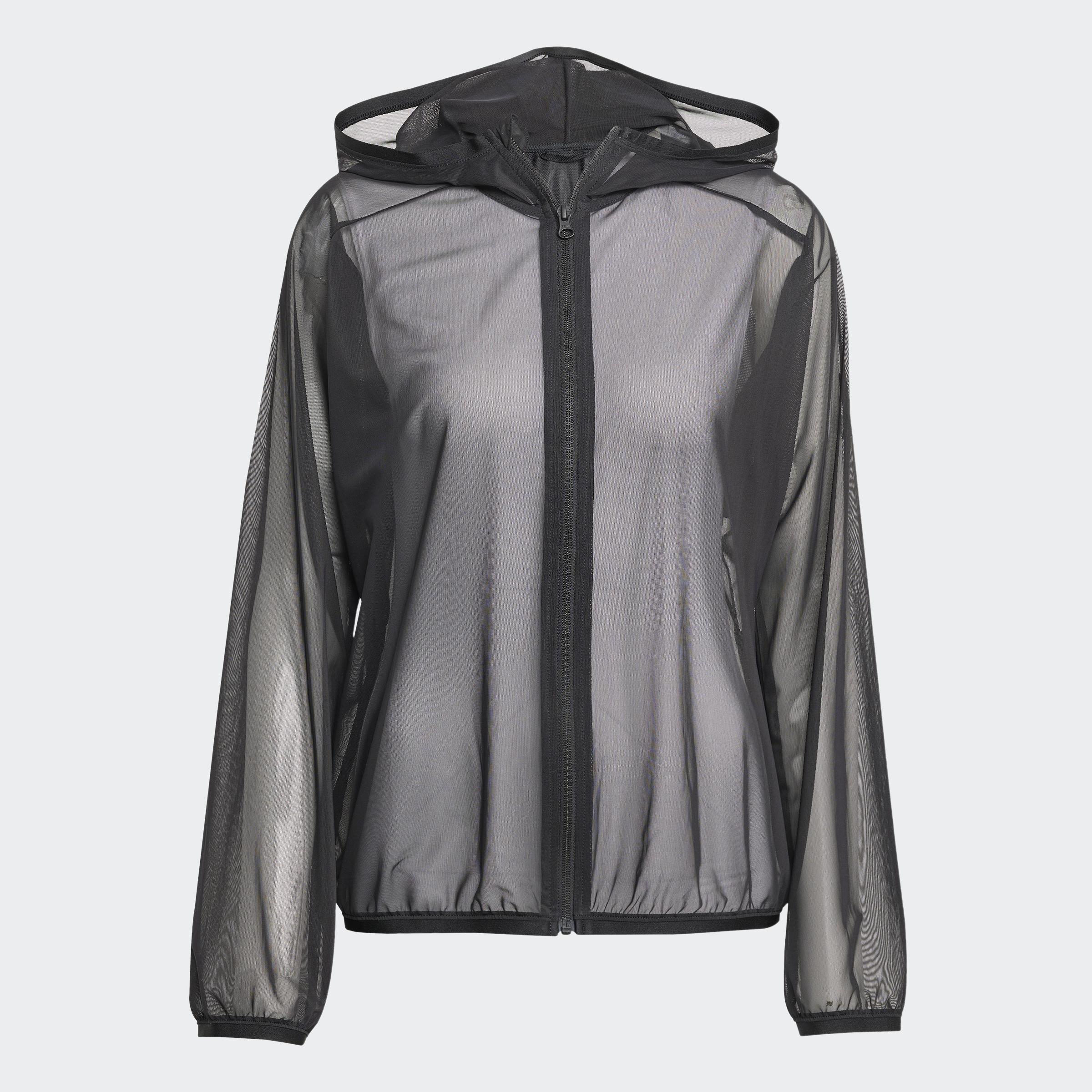 Soft Lux Mesh Full-Zip Hoodie, Black