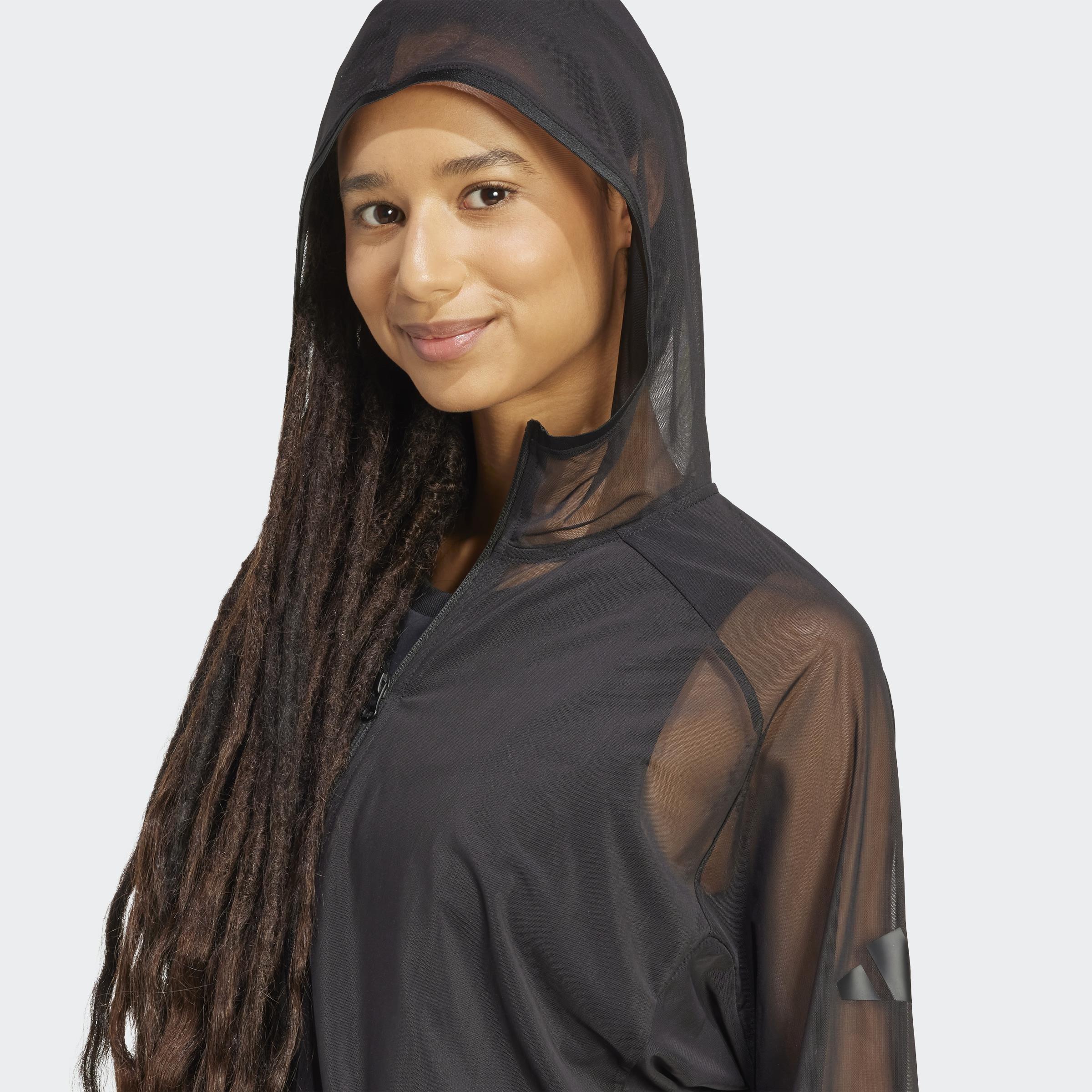 Soft Lux Mesh Full-Zip Hoodie, Black, A701_ONE, large image number 3