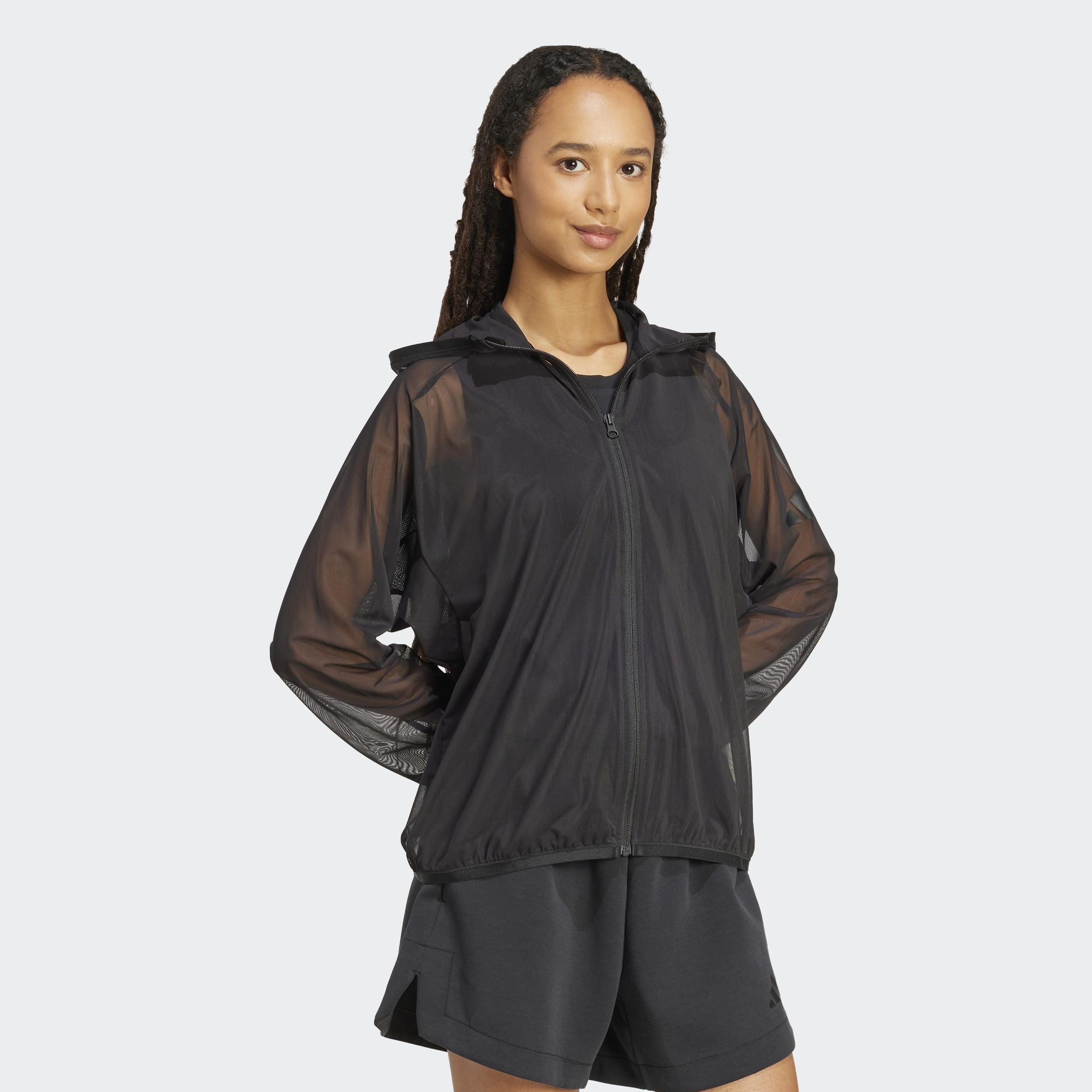 Soft Lux Mesh Full-Zip Hoodie, Black, A701_ONE, large image number 4